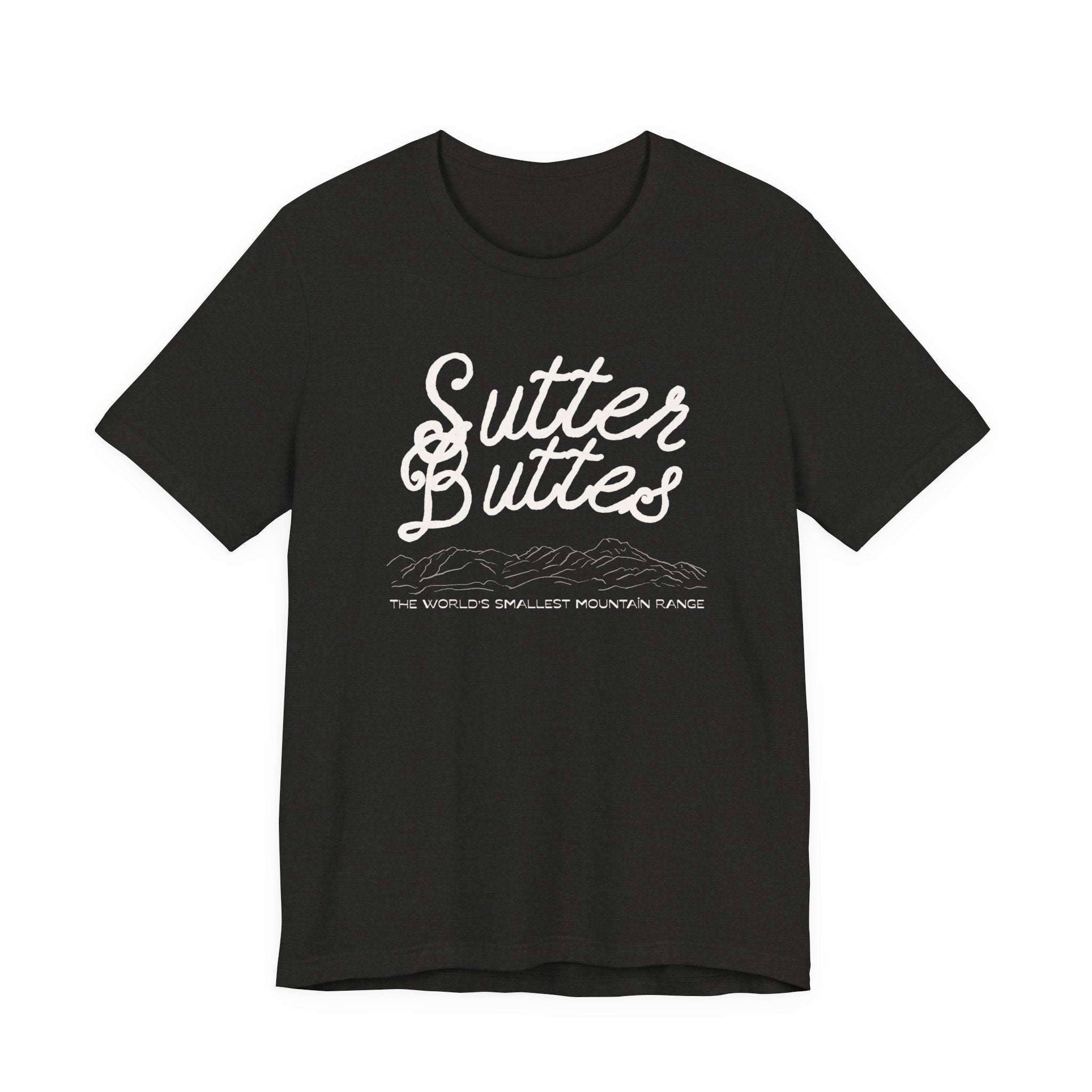 Sutter Buttes Tee — "Sutter Buttes: The World’s Smallest Mountain Range" Retro Graphic T‑Shirt