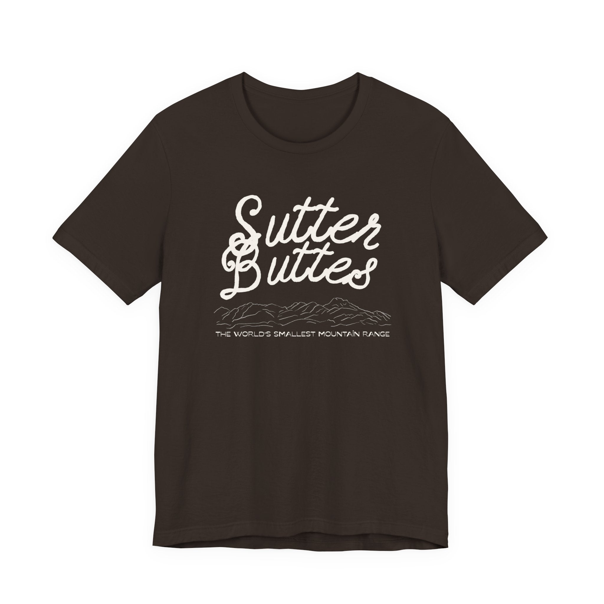 Sutter Buttes Tee — "Sutter Buttes: The World’s Smallest Mountain Range" Retro Graphic T‑Shirt