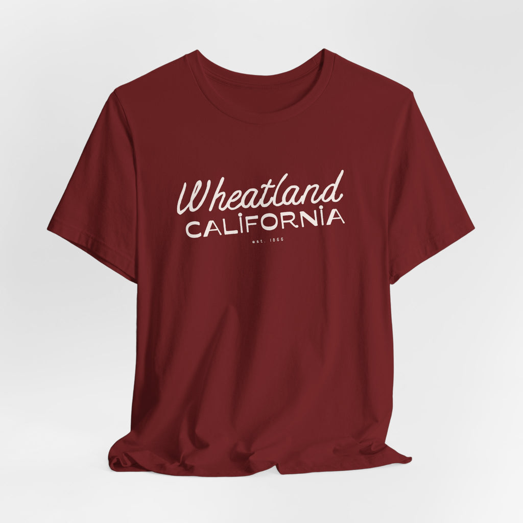Wheatland California Retro Script Tee