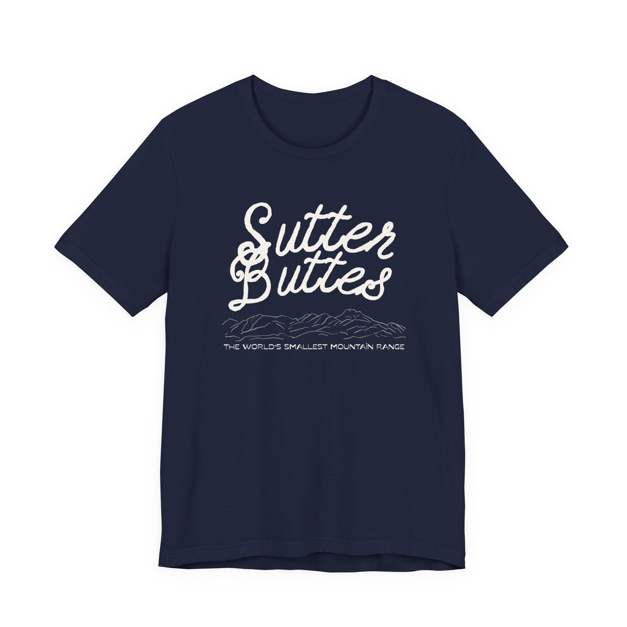 Sutter Buttes Tee — "Sutter Buttes: The World’s Smallest Mountain Range" Retro Graphic T‑Shirt
