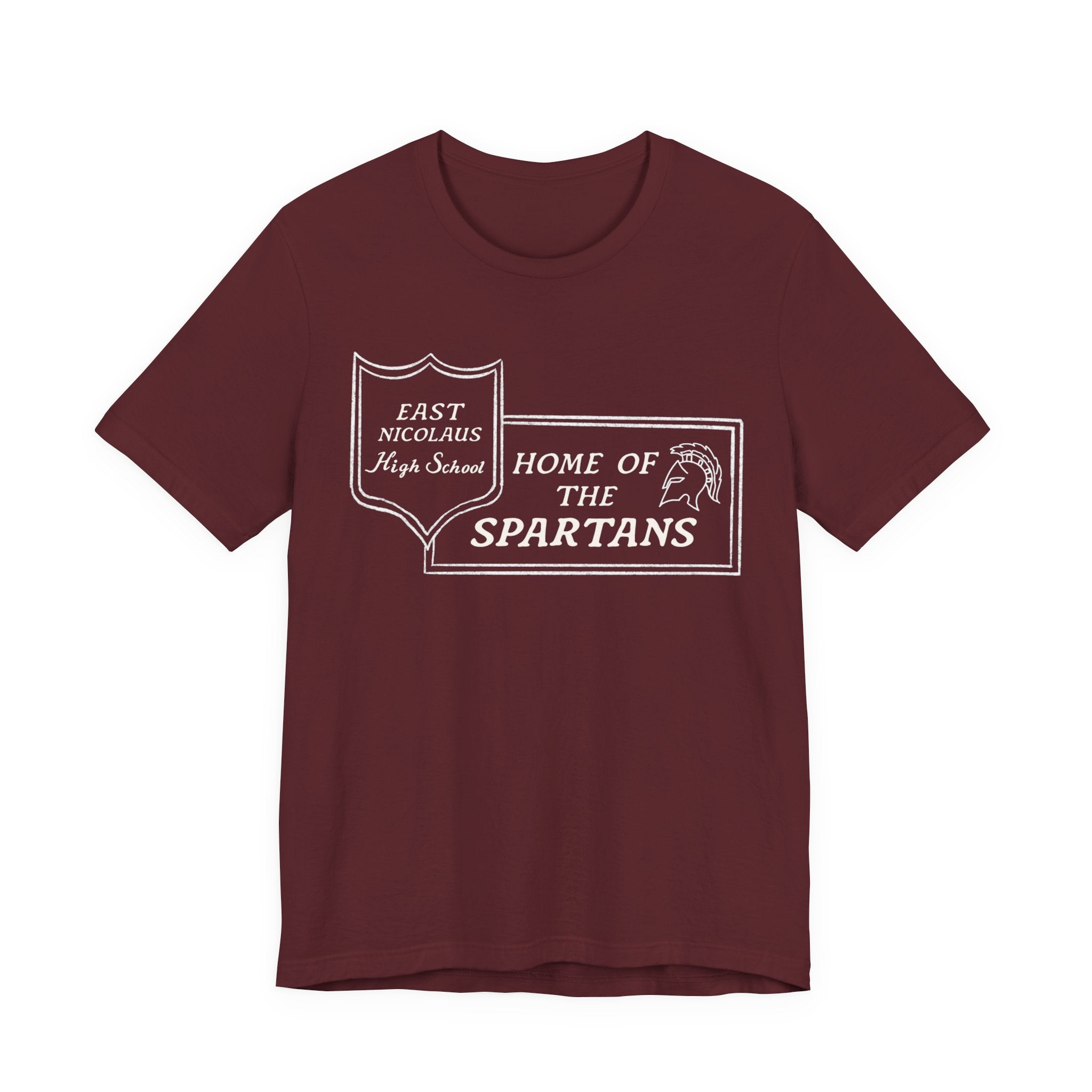 East Nicolaus Marquee Spartans High School Tee — "Home of the Spartans"