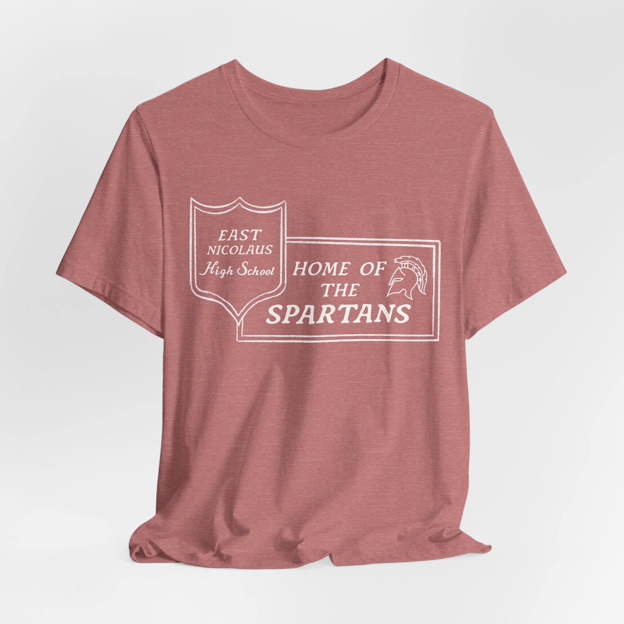 East Nicolaus Marquee Spartans High School Tee — "Home of the Spartans"