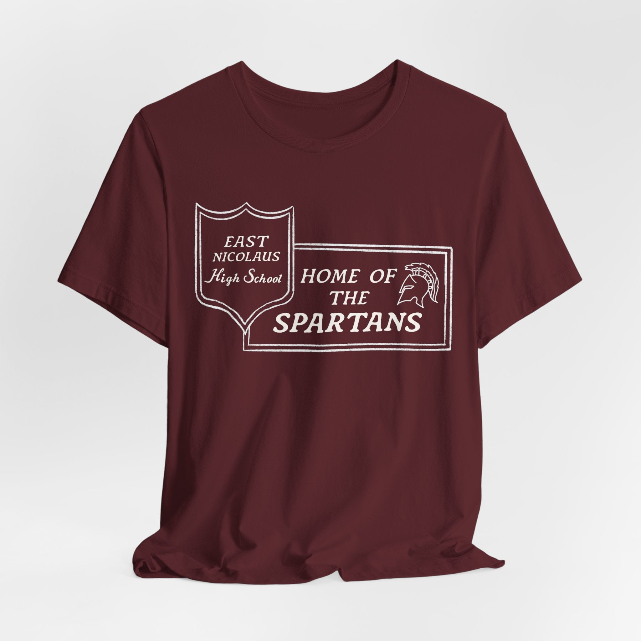 East Nicolaus Marquee Spartans High School Tee — "Home of the Spartans"
