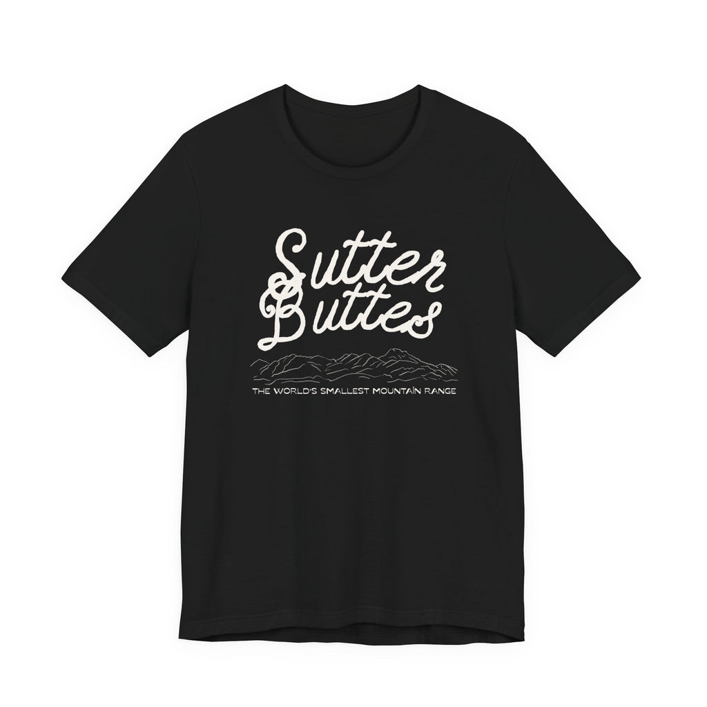 Sutter Buttes Tee — "Sutter Buttes: The World’s Smallest Mountain Range" Retro Graphic T‑Shirt