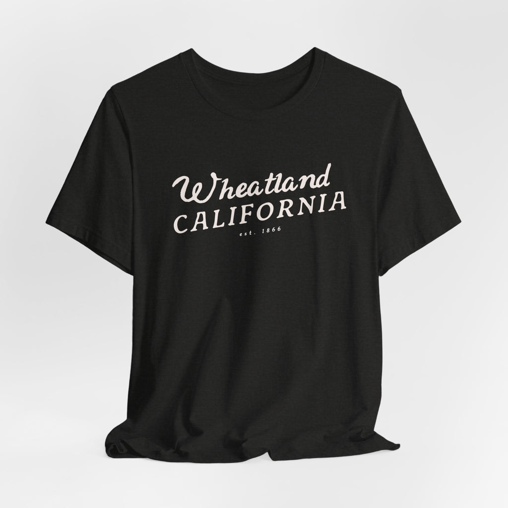 Wheatland California Vintage Script Tee — Retro Small Town Pride T-Shirt