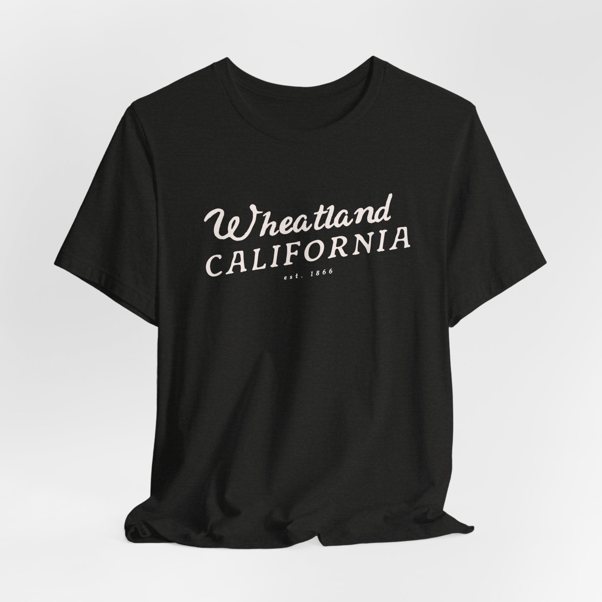Wheatland California Vintage Script Tee — Retro Small Town Pride T-Shirt