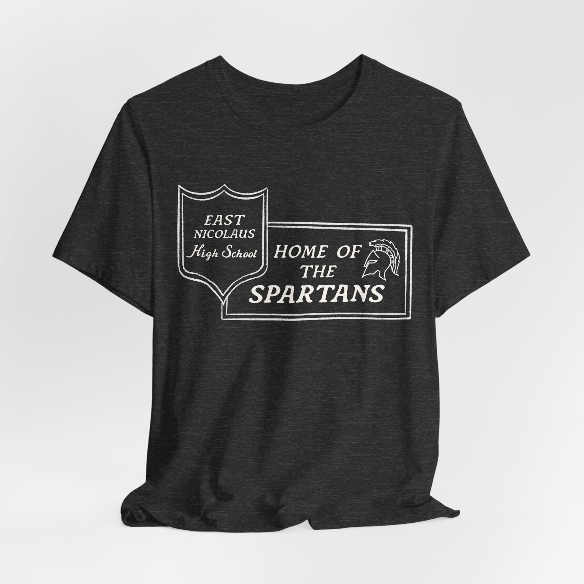 East Nicolaus Marquee Spartans High School Tee — "Home of the Spartans"