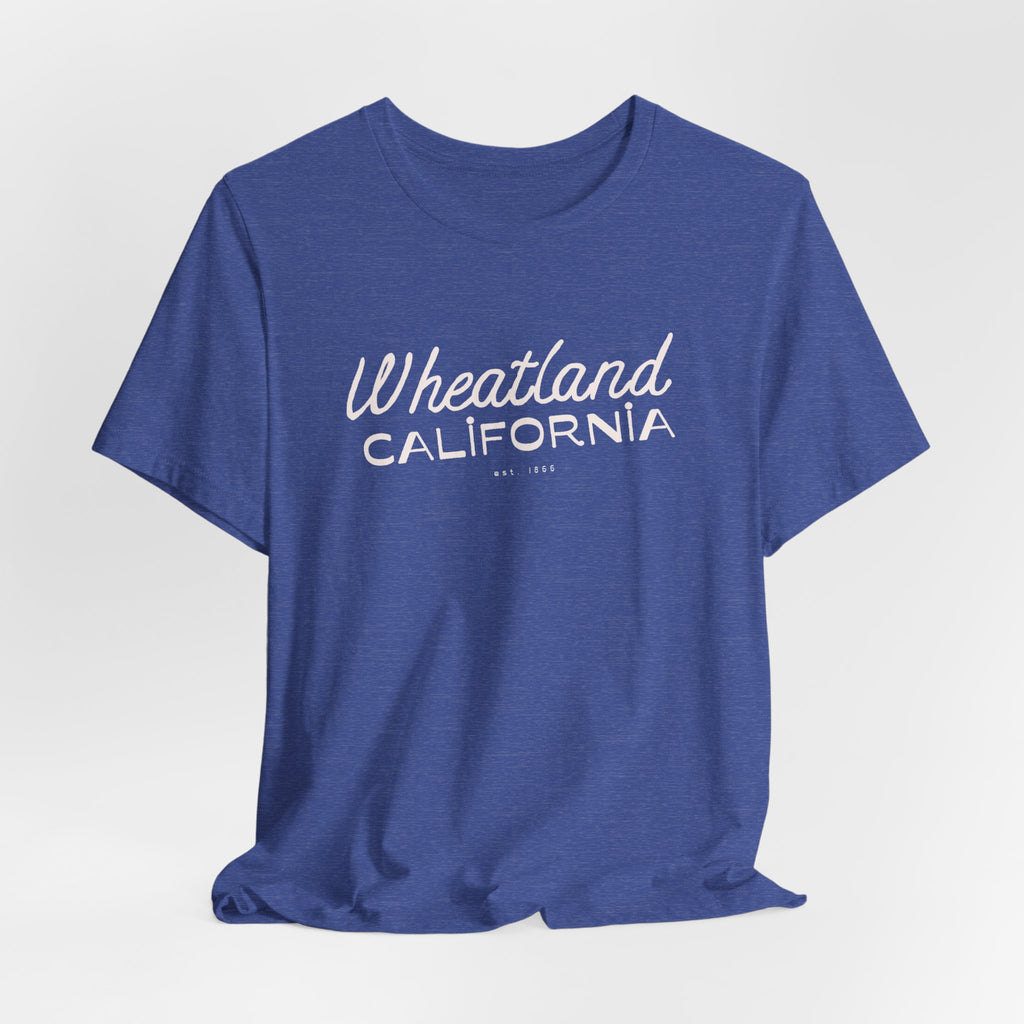 Wheatland California Retro Script Tee