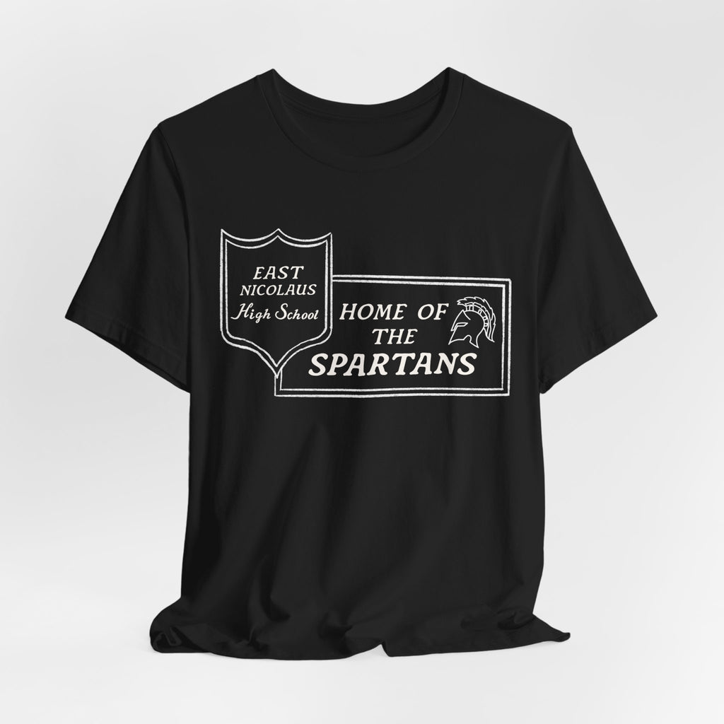 East Nicolaus Marquee Spartans High School Tee — "Home of the Spartans"