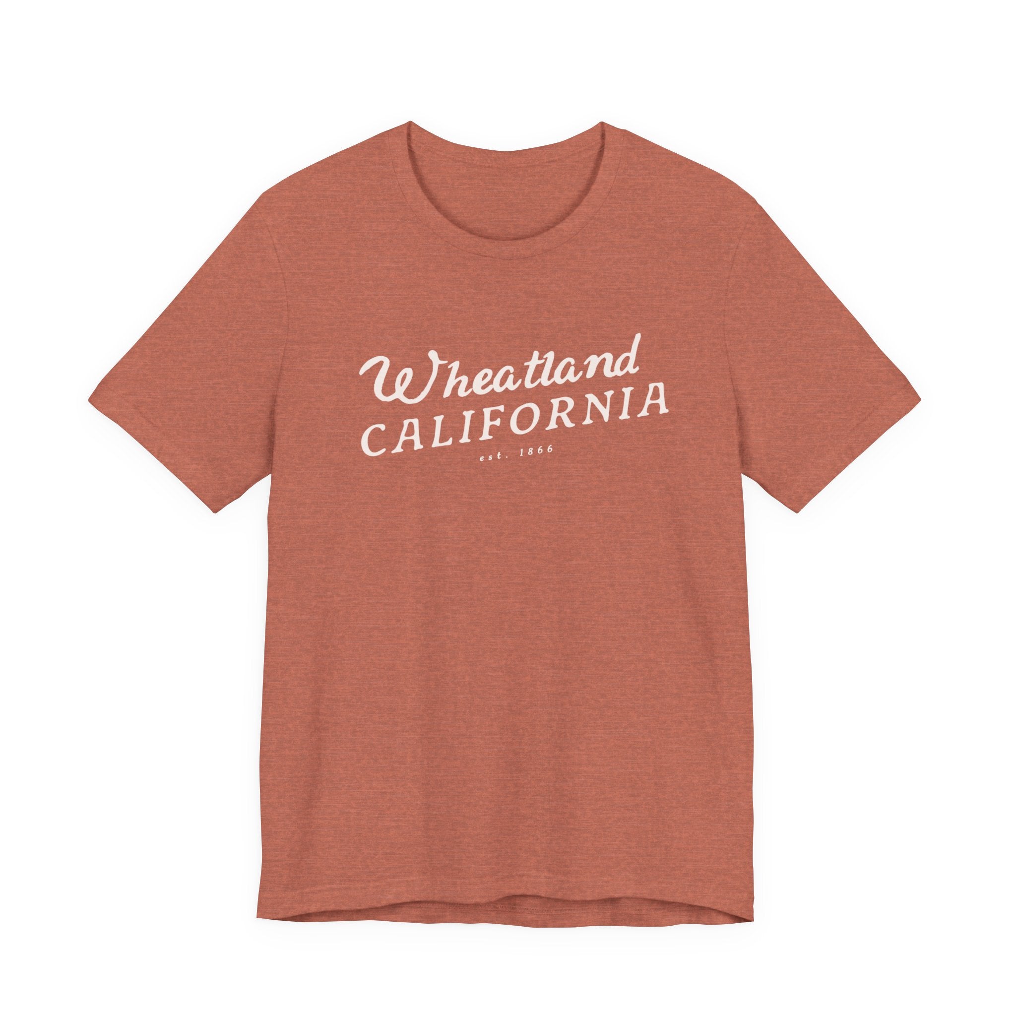 Wheatland California Vintage Script Tee — Retro Small Town Pride T-Shirt