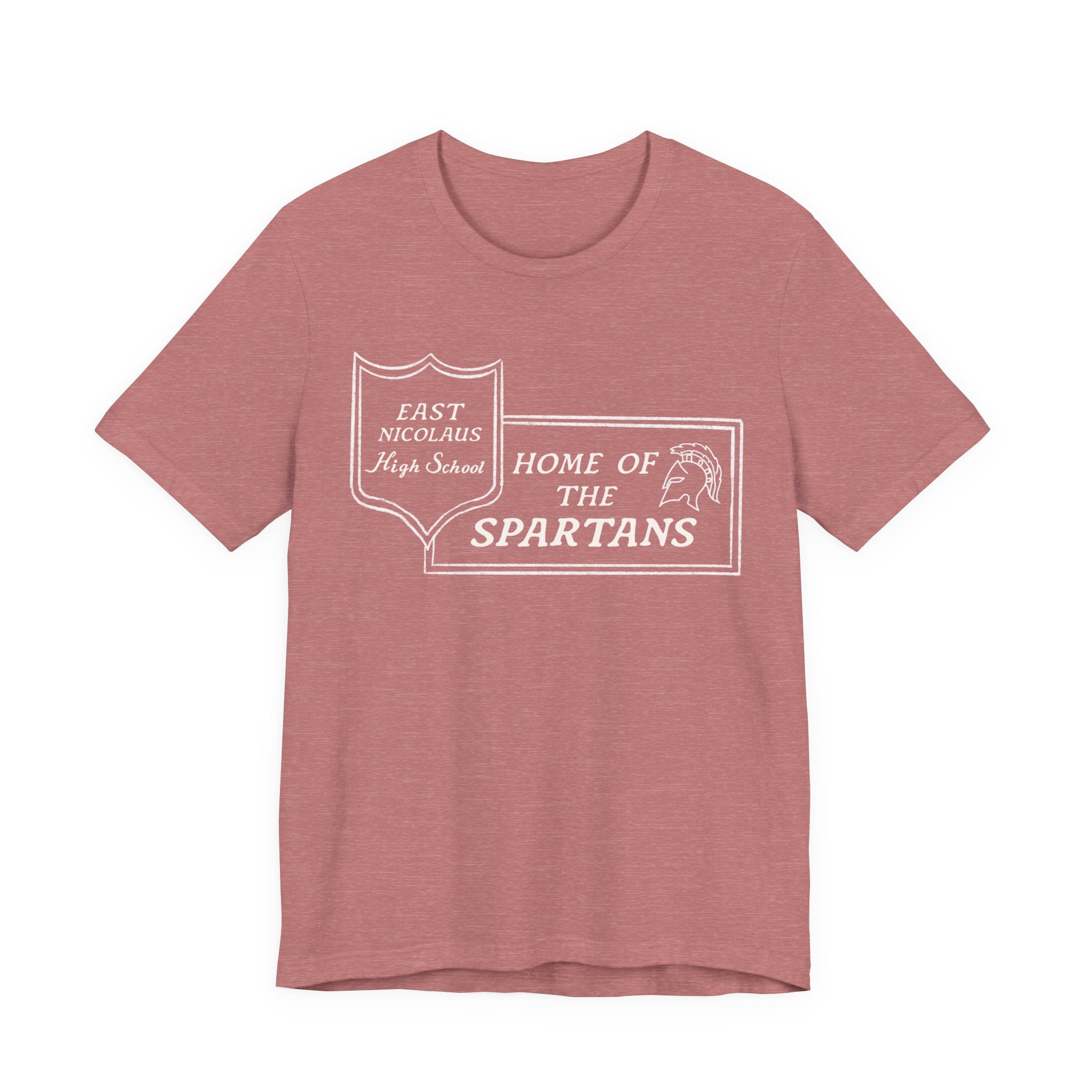 East Nicolaus Marquee Spartans High School Tee — "Home of the Spartans"