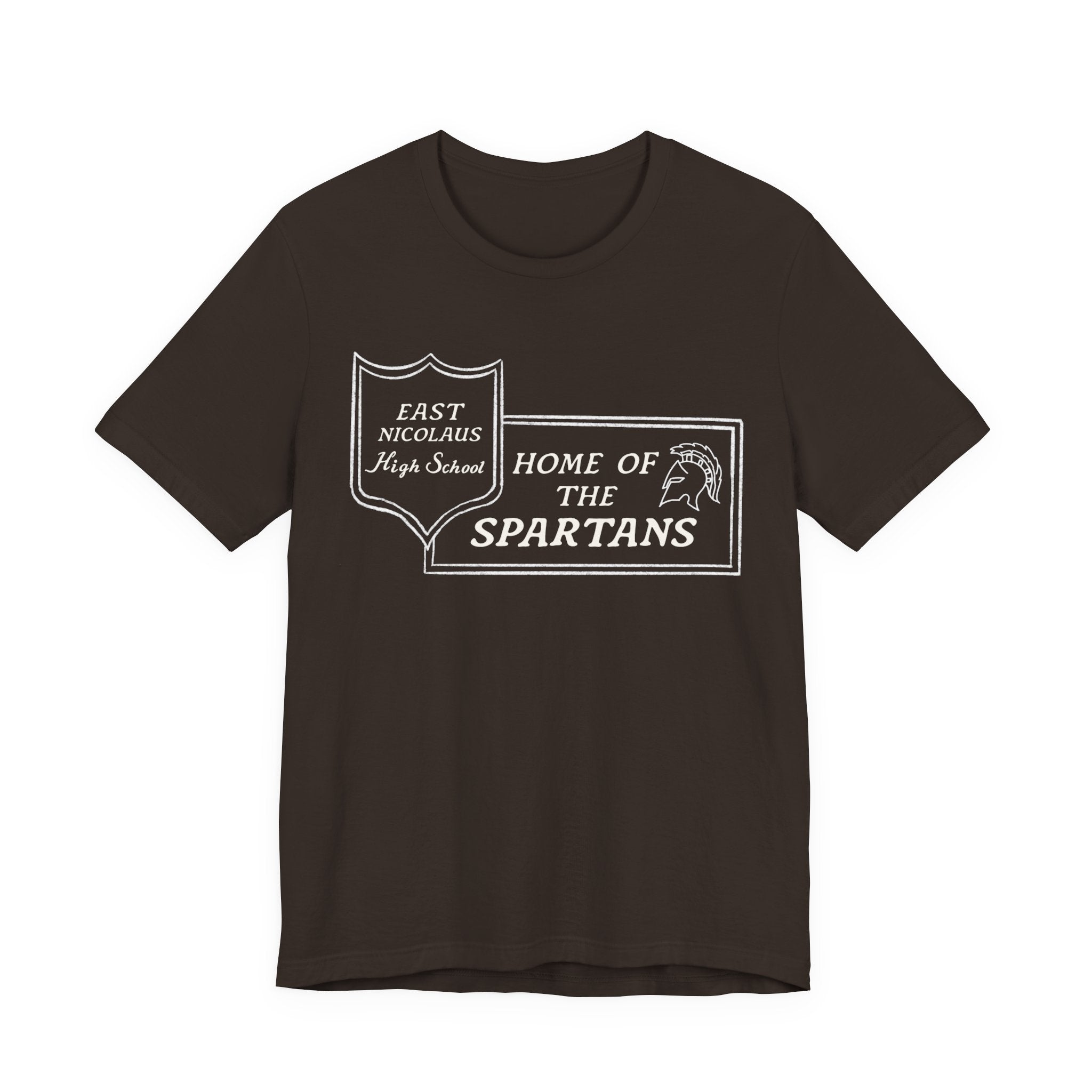 East Nicolaus Marquee Spartans High School Tee — "Home of the Spartans"