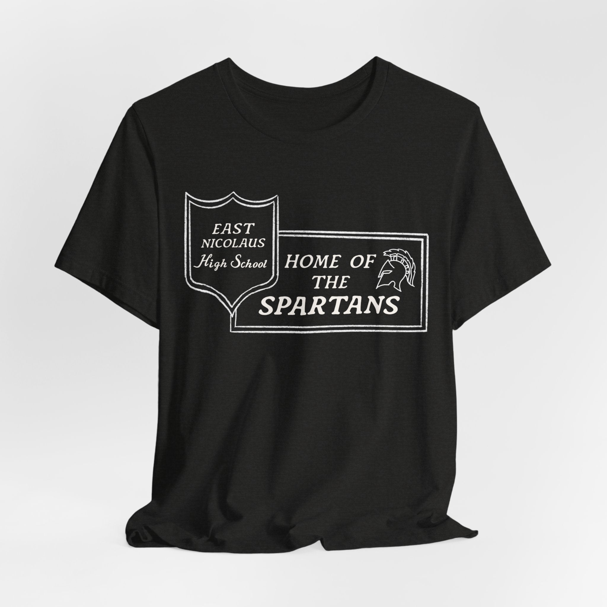 East Nicolaus Marquee Spartans High School Tee — "Home of the Spartans"