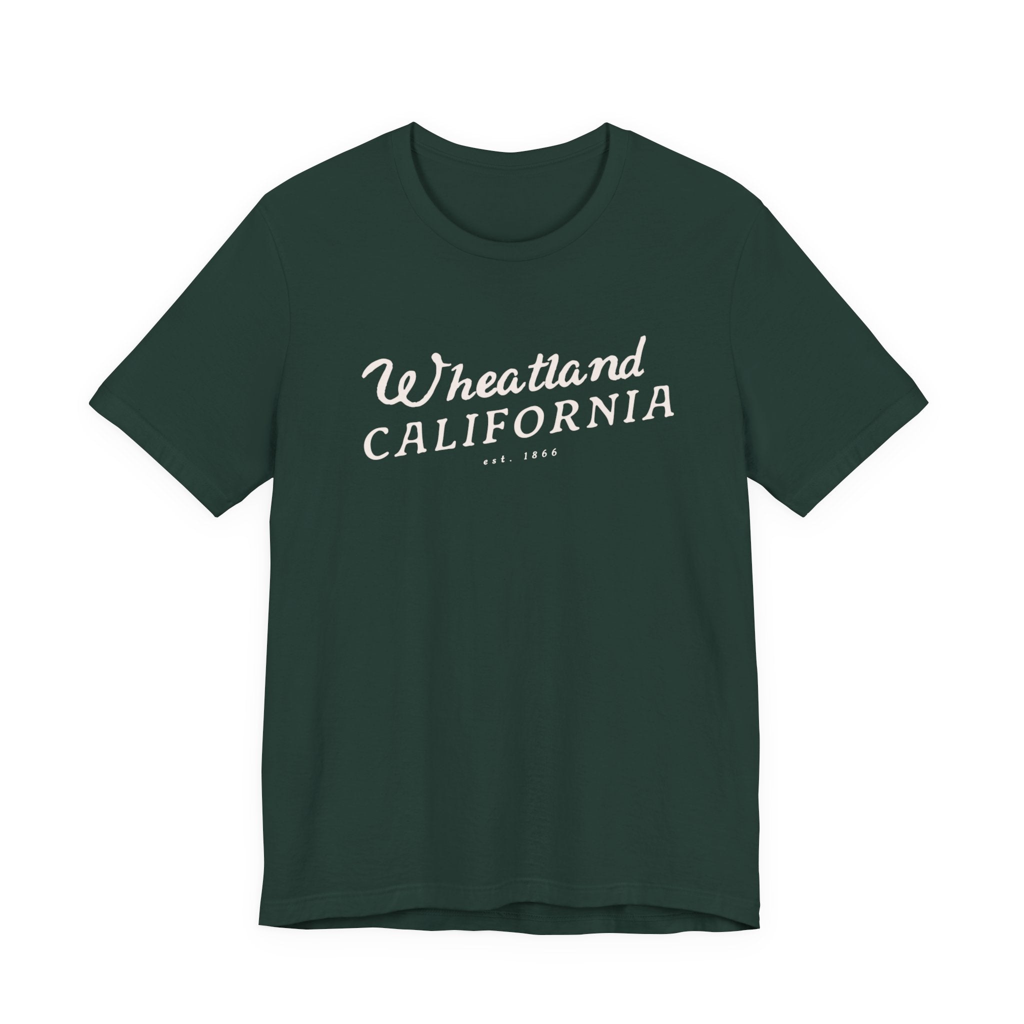 Wheatland California Vintage Script Tee — Retro Small Town Pride T-Shirt