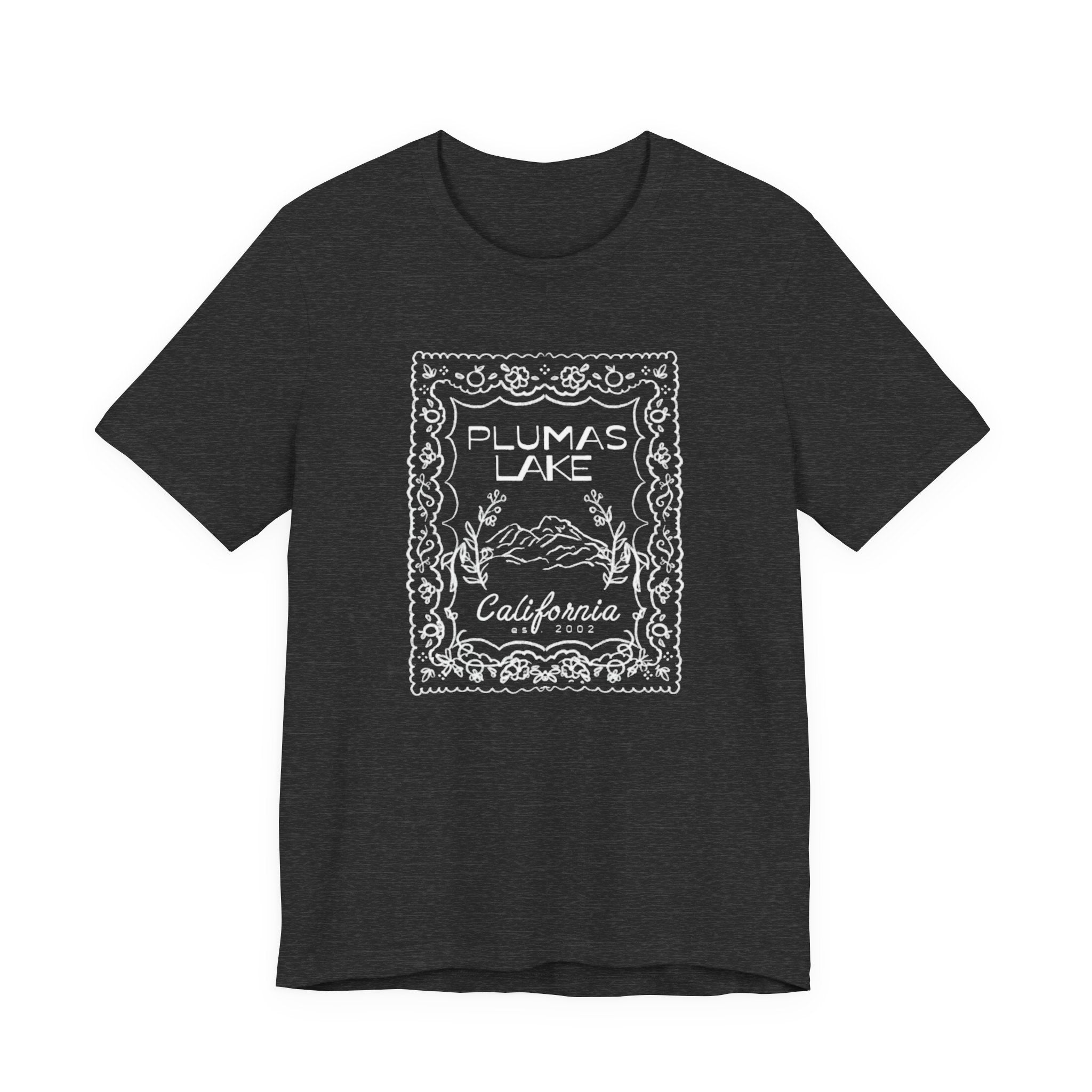 Plumas Lake Hand Drawn Stamp T‑Shirt