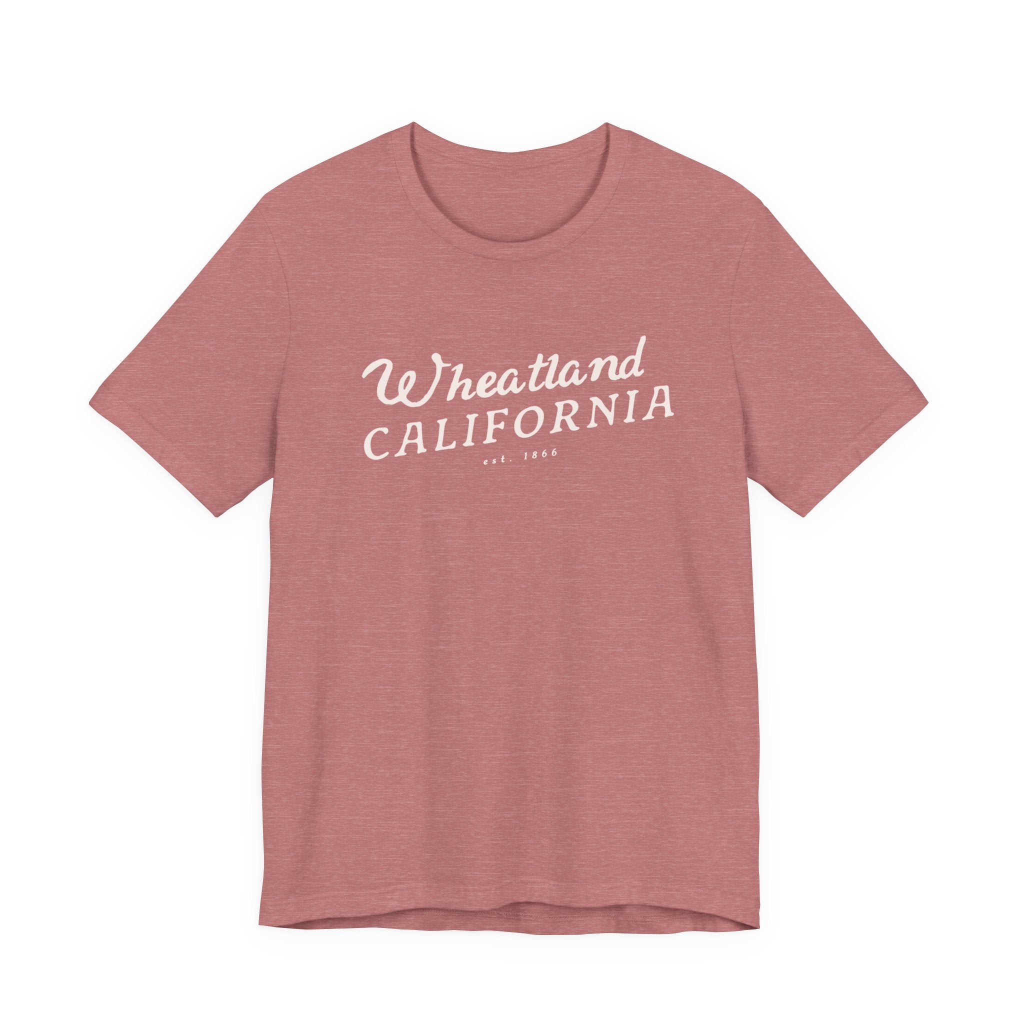 Wheatland California Vintage Script Tee — Retro Small Town Pride T-Shirt