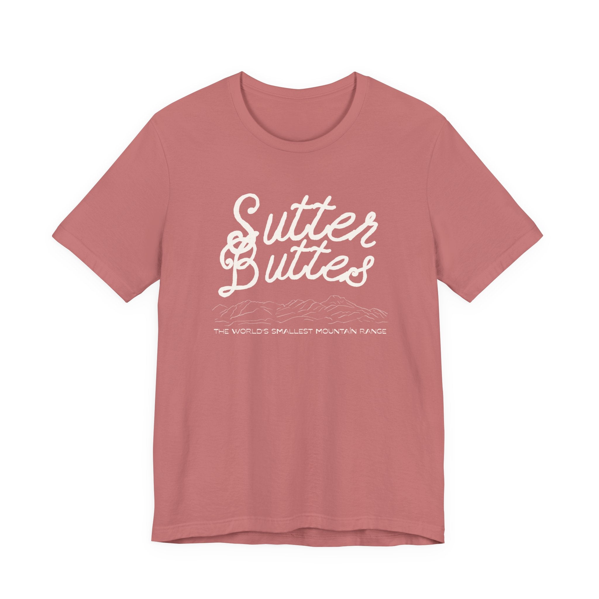 Sutter Buttes Tee — "Sutter Buttes: The World’s Smallest Mountain Range" Retro Graphic T‑Shirt