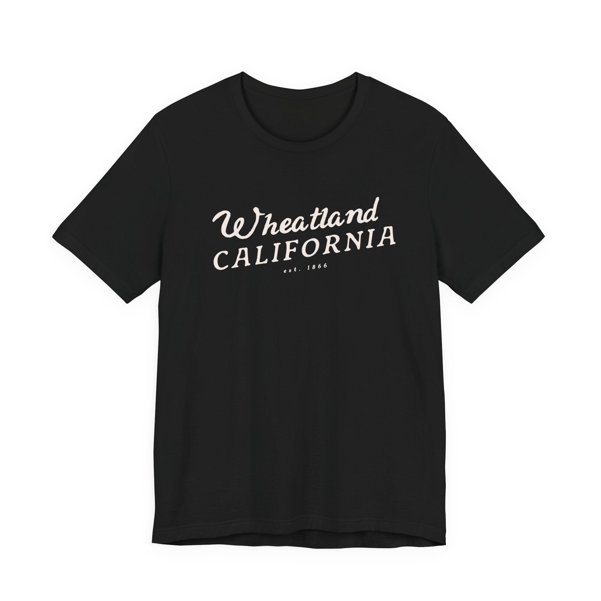 Wheatland California Vintage Script Tee — Retro Small Town Pride T-Shirt