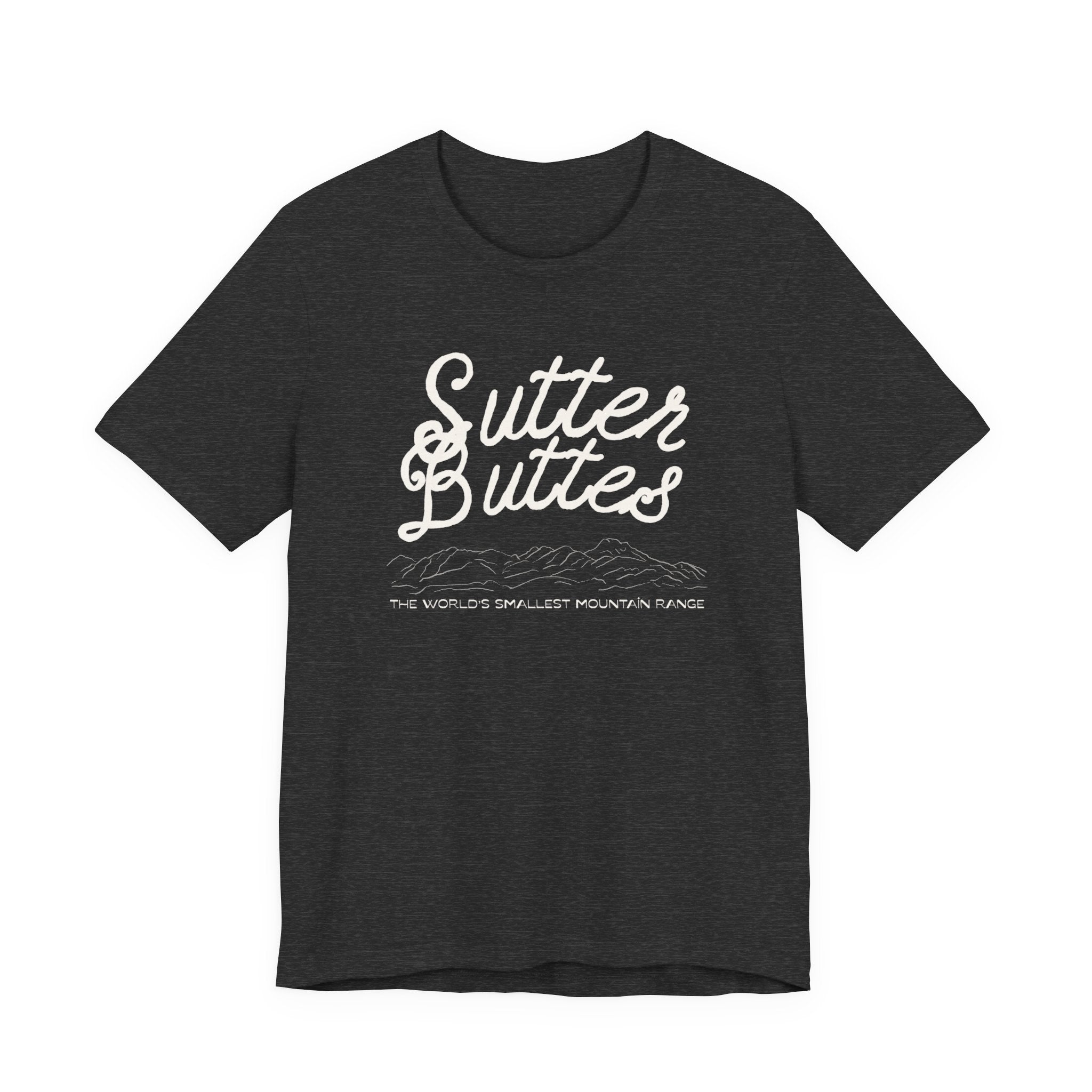 Sutter Buttes Tee — "Sutter Buttes: The World’s Smallest Mountain Range" Retro Graphic T‑Shirt