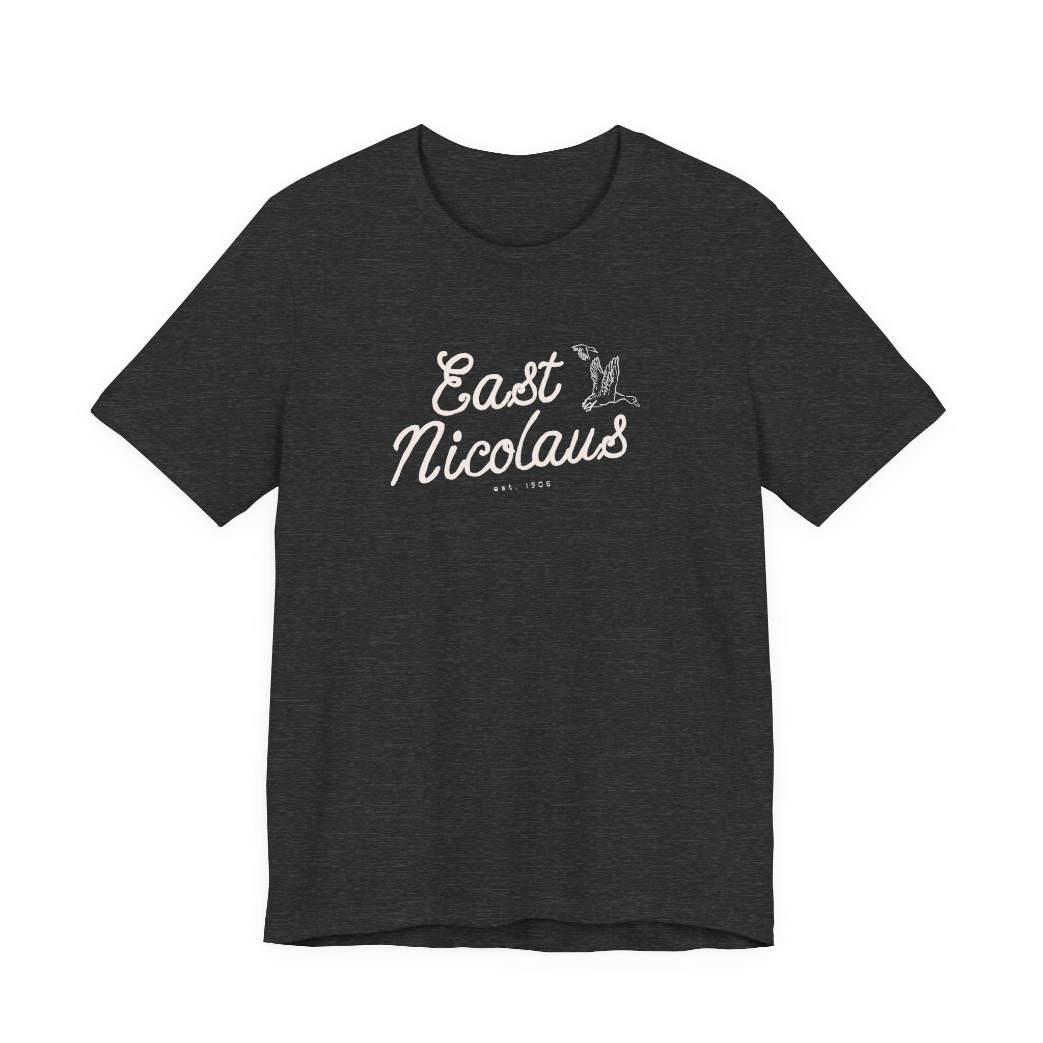 East Nicolaus Vintage Script T‑Shirt — Retro SmallTown Tee