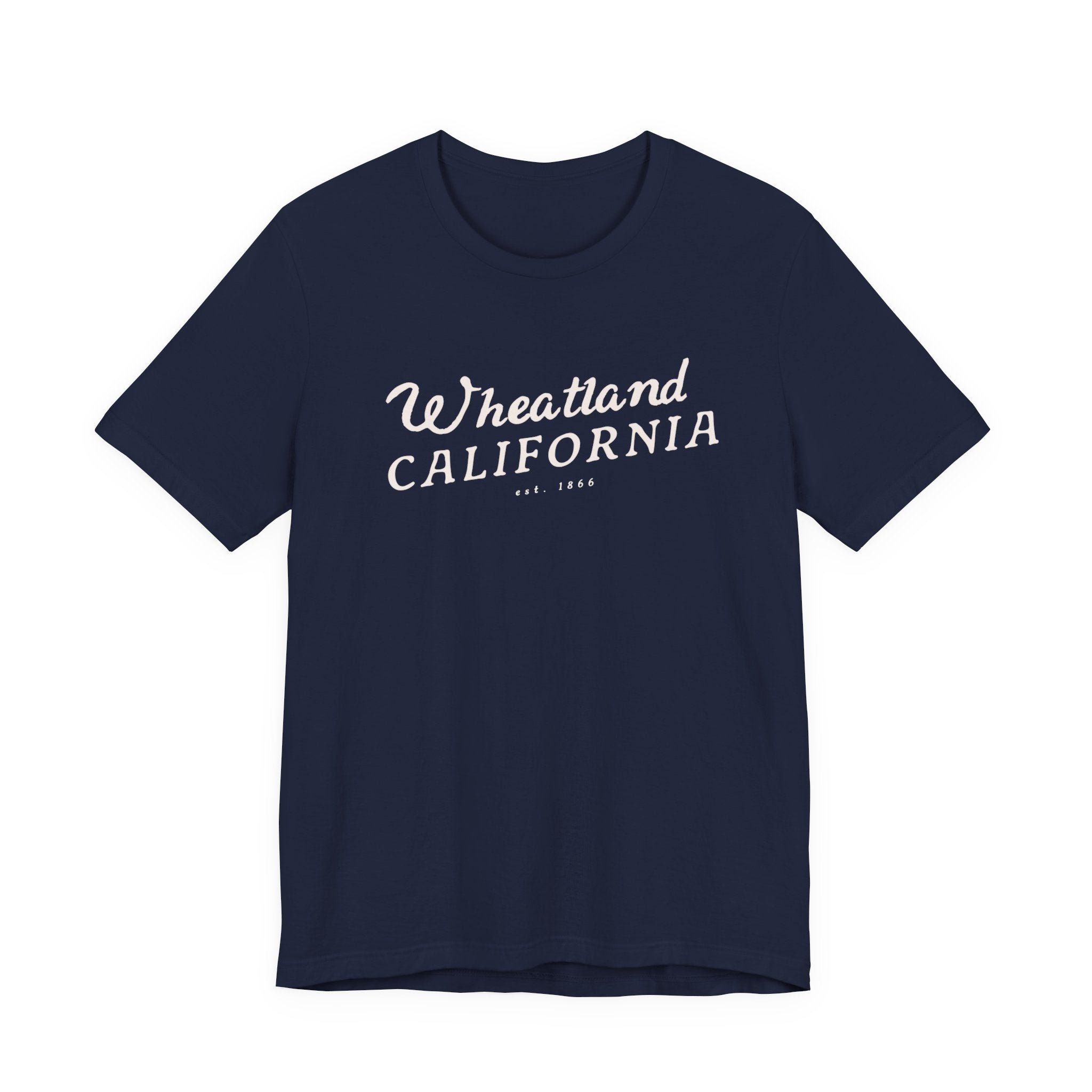 Wheatland California Vintage Script Tee — Retro Small Town Pride T-Shirt