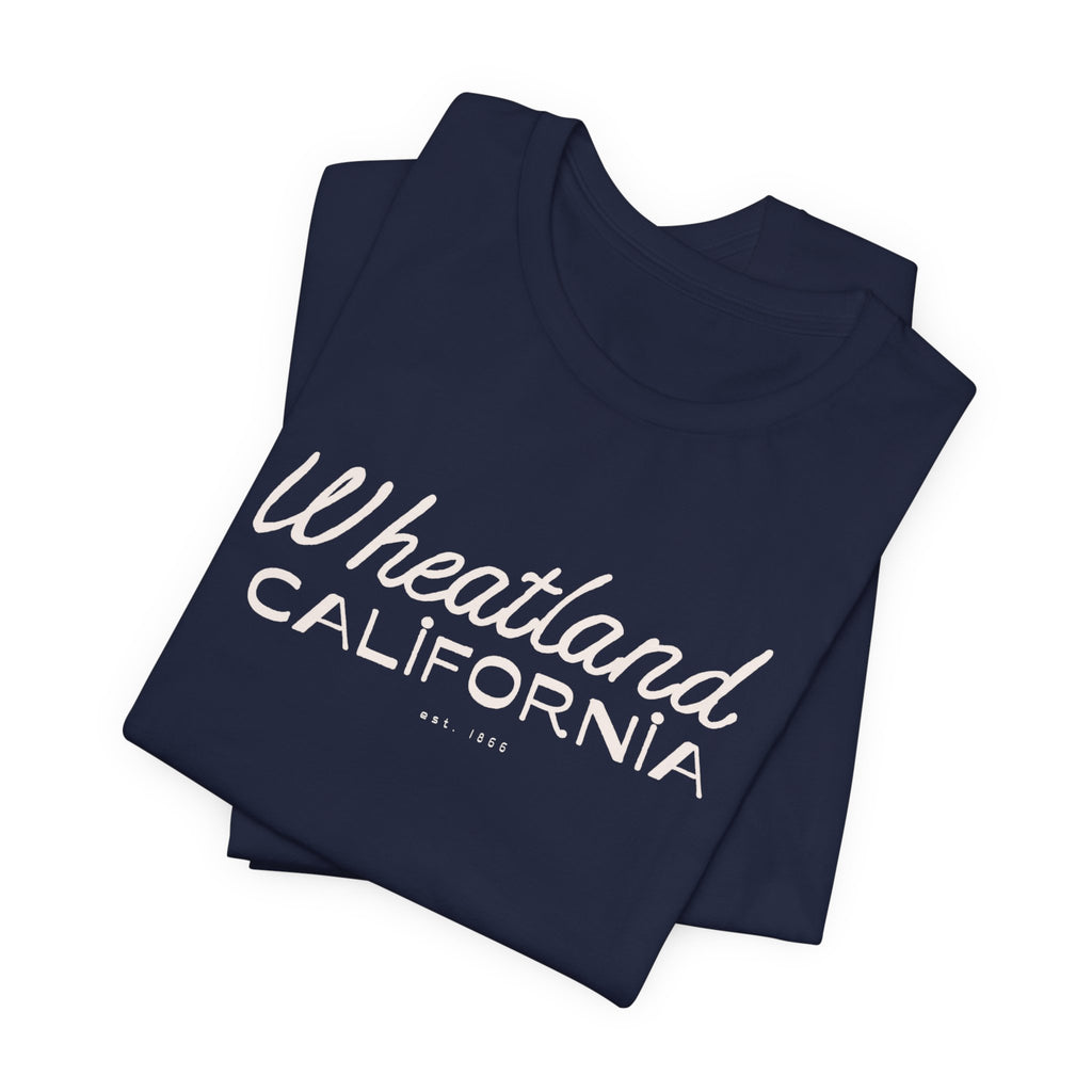 Wheatland California Retro Script Tee