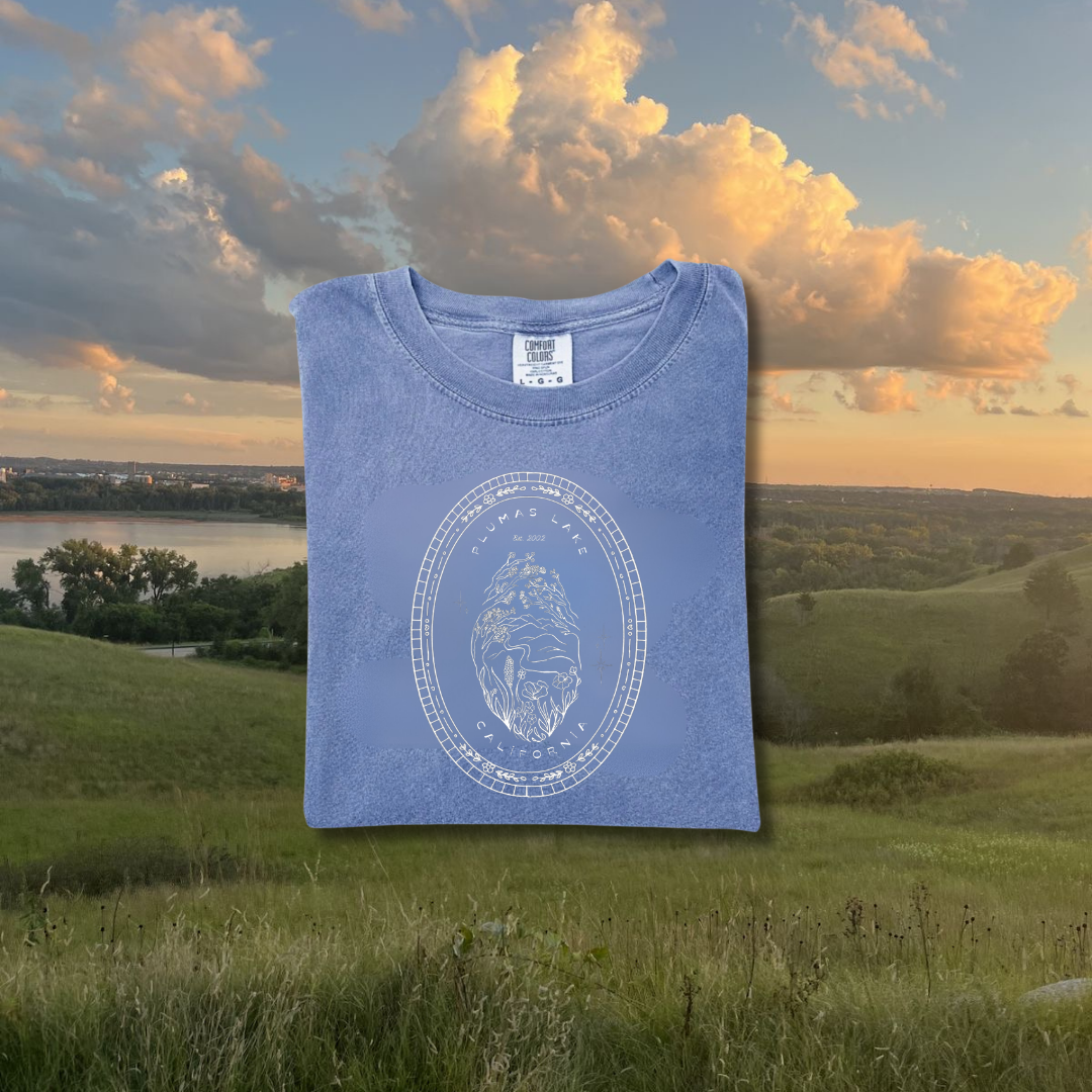 Pressed Penny Hand Drawn Plumas Lake Vintage T‑Shirt