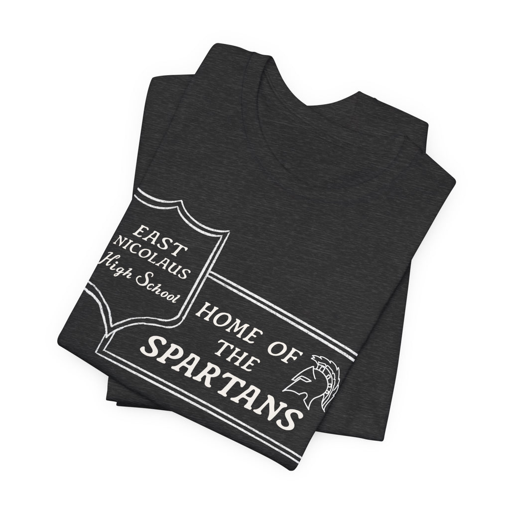 East Nicolaus Marquee Spartans High School Tee — "Home of the Spartans"