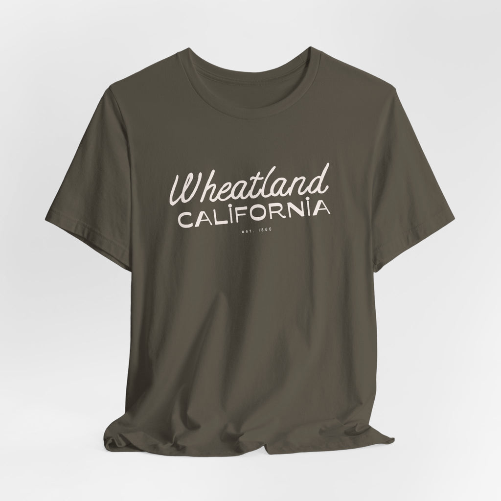 Wheatland California Retro Script Tee