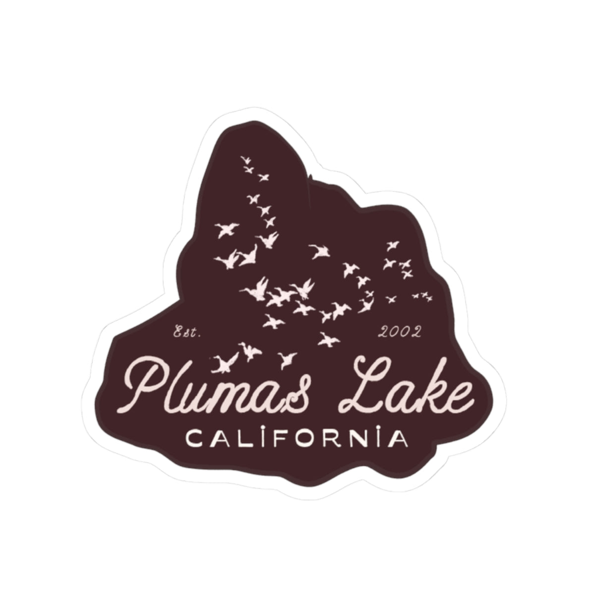 Plumas Lake California Sticker - Vintage Lake Town Decal