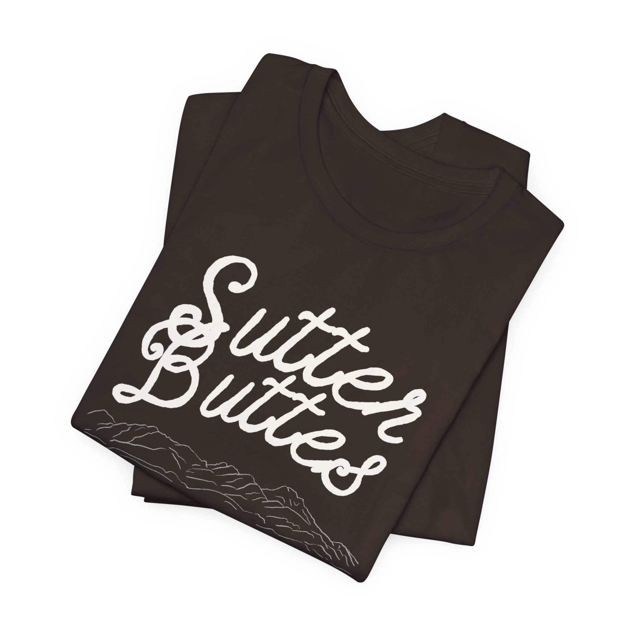 Sutter Buttes Tee — "Sutter Buttes: The World’s Smallest Mountain Range" Retro Graphic T‑Shirt
