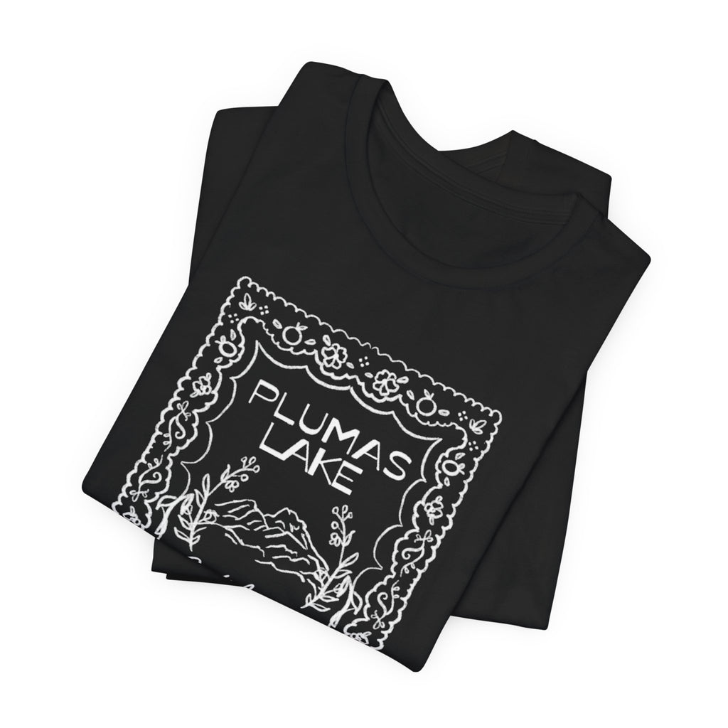 Plumas Lake Hand Drawn Stamp T‑Shirt