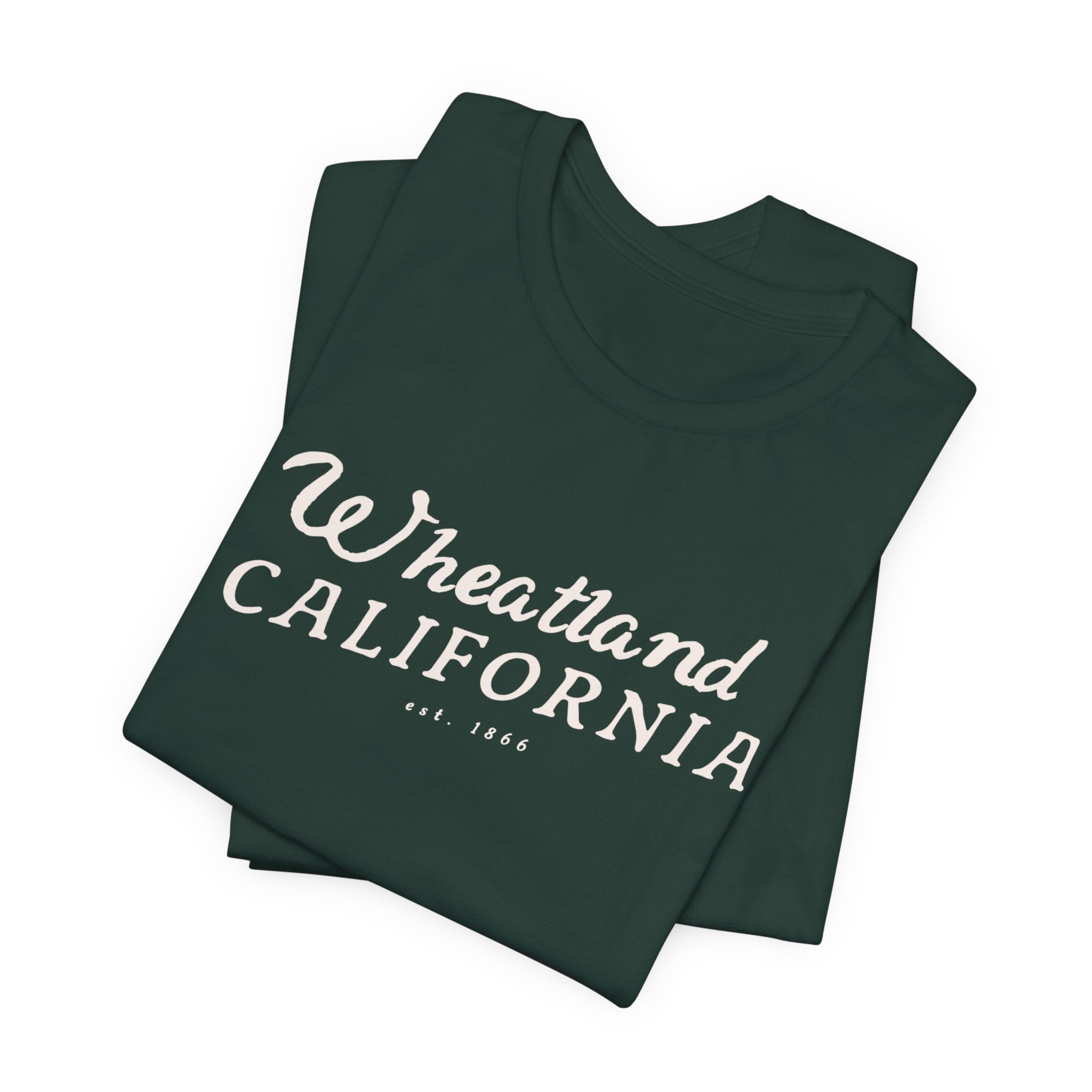 Wheatland California Vintage Script Tee — Retro Small Town Pride T-Shirt