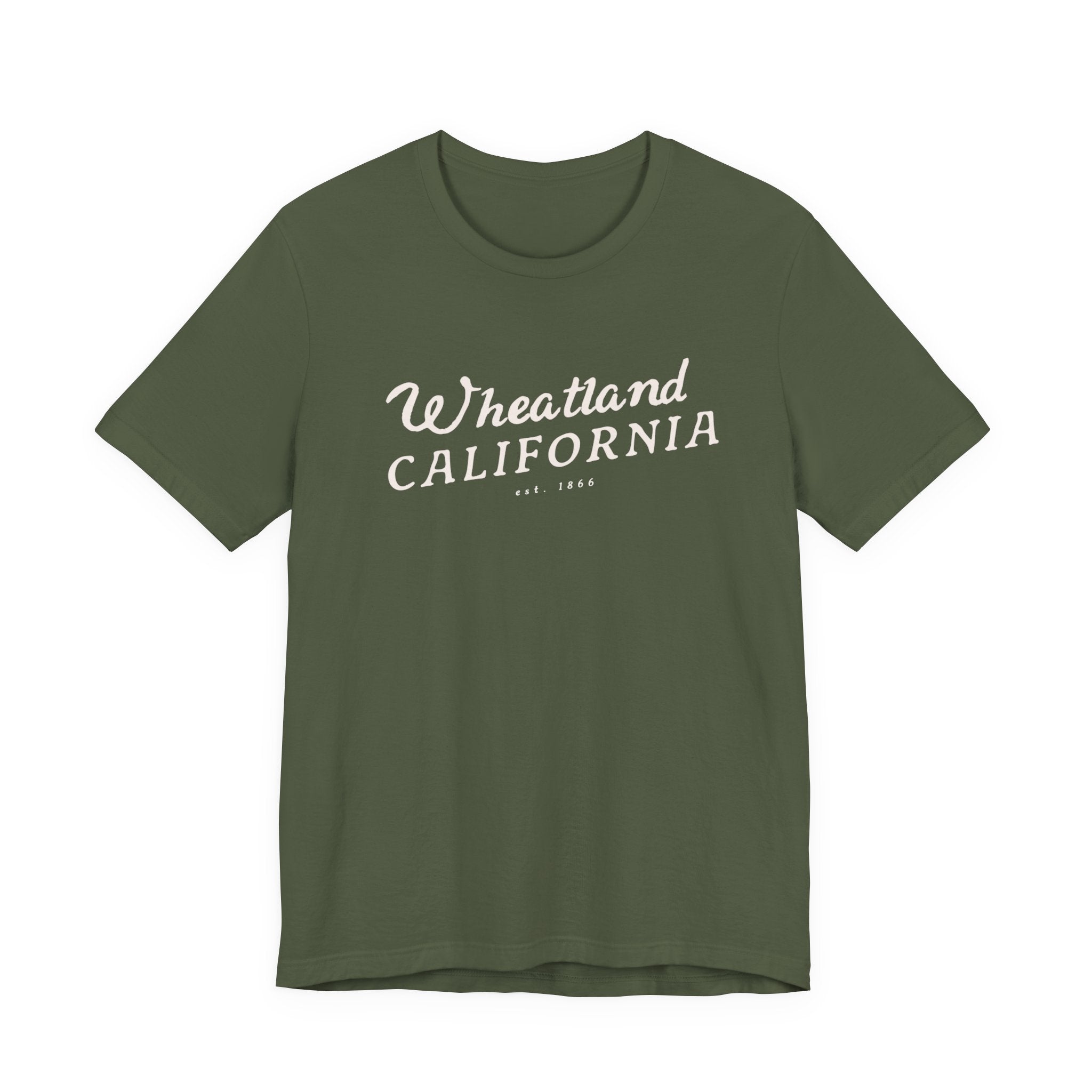 Wheatland California Vintage Script Tee — Retro Small Town Pride T-Shirt