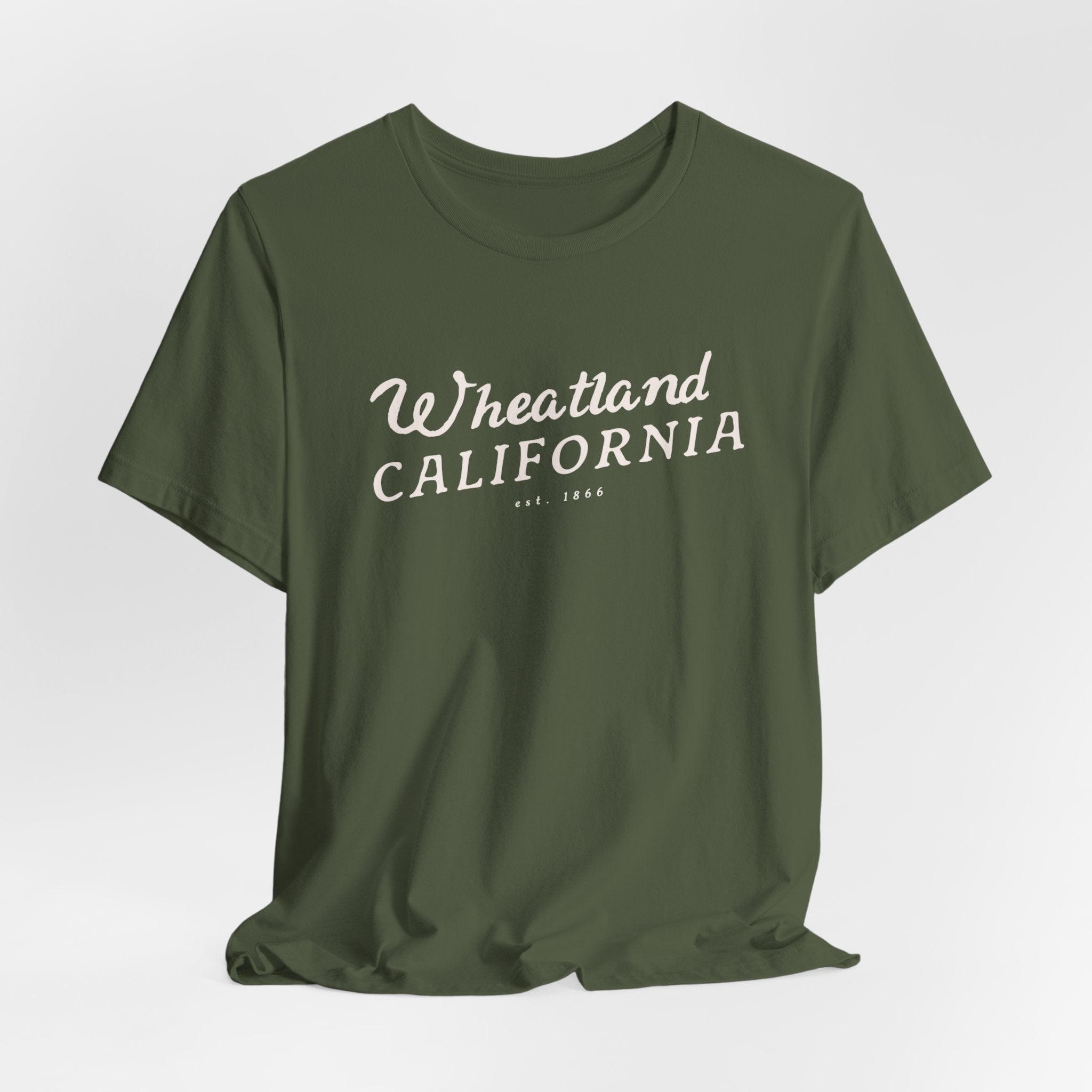 Wheatland California Vintage Script Tee — Retro Small Town Pride T-Shirt