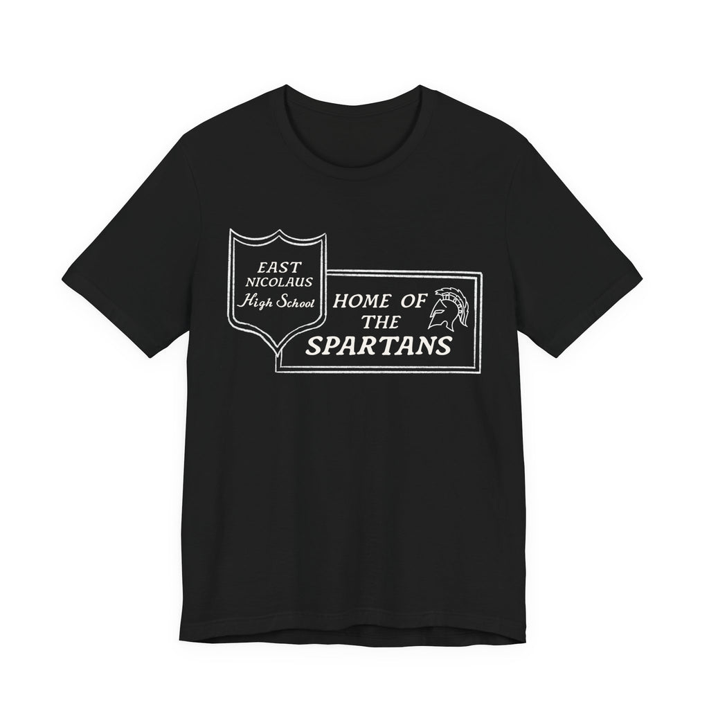 East Nicolaus Marquee Spartans High School Tee — "Home of the Spartans"