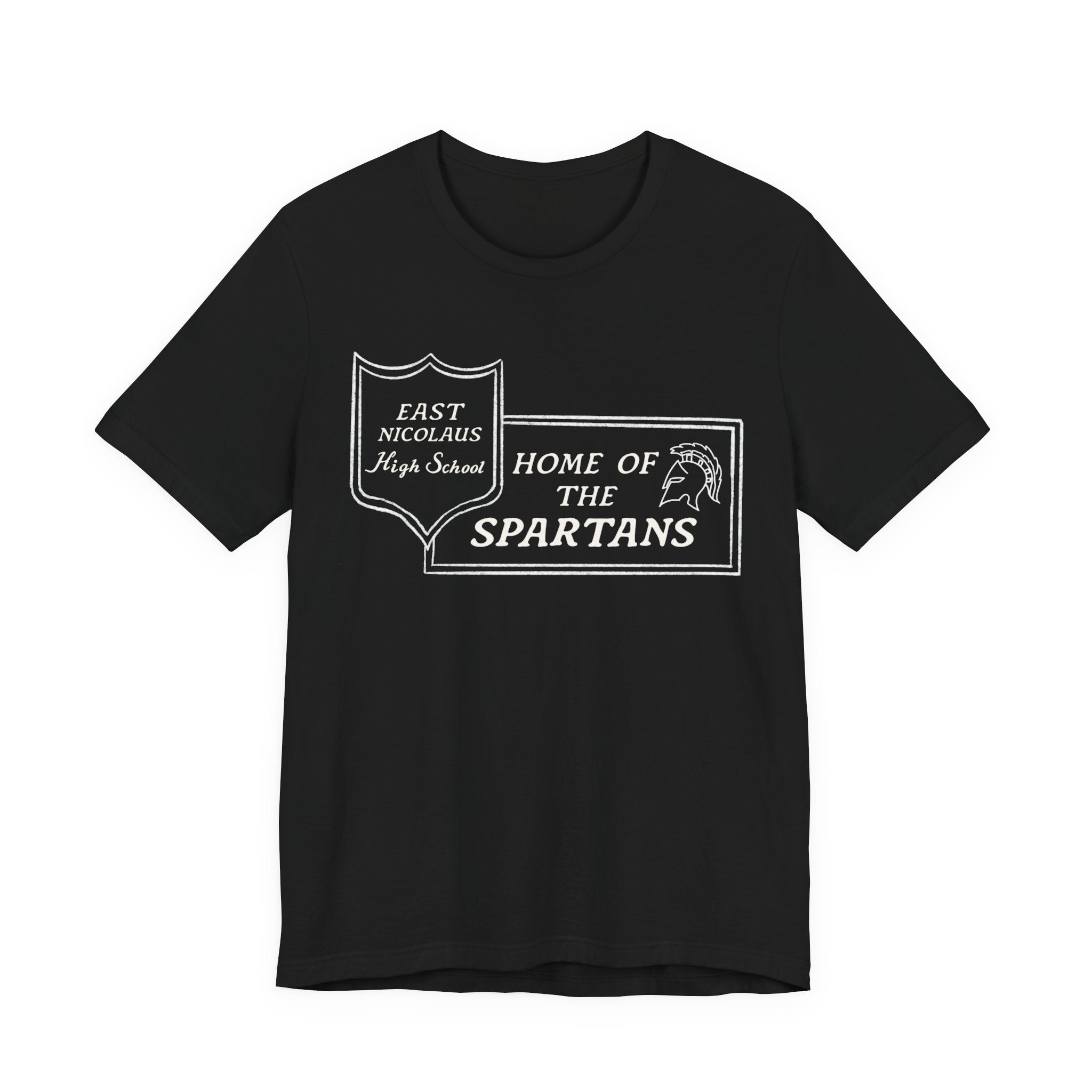 East Nicolaus Marquee Spartans High School Tee — "Home of the Spartans"