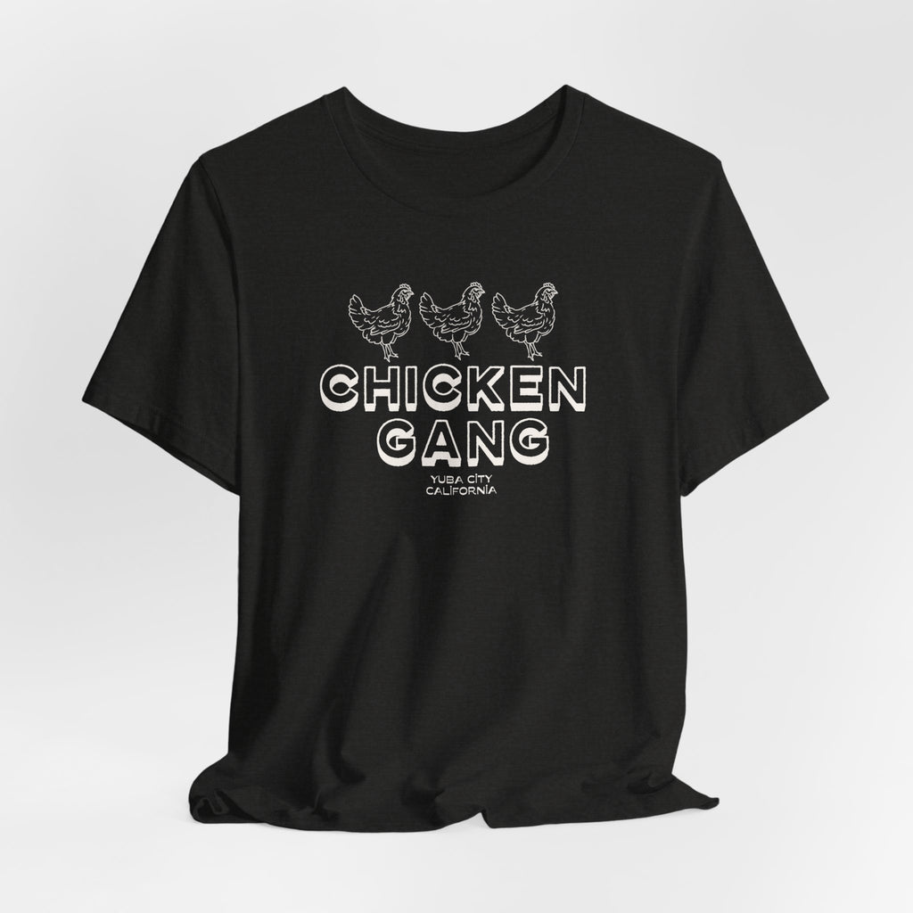 Yuba City Chicken Gang T-Shirt — Hand Drawn Hen Farm Tee for Yuba City