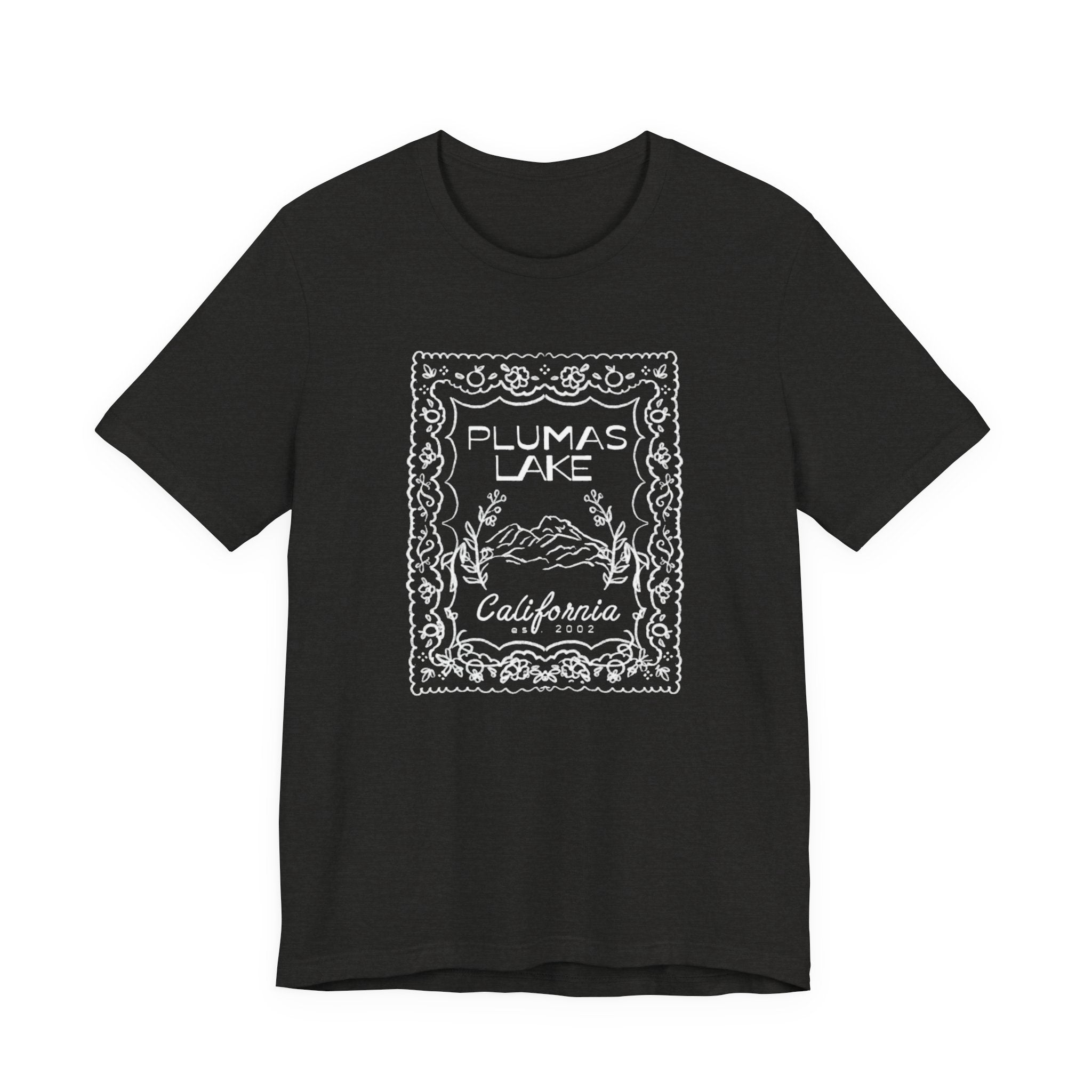 Plumas Lake Hand Drawn Stamp T‑Shirt