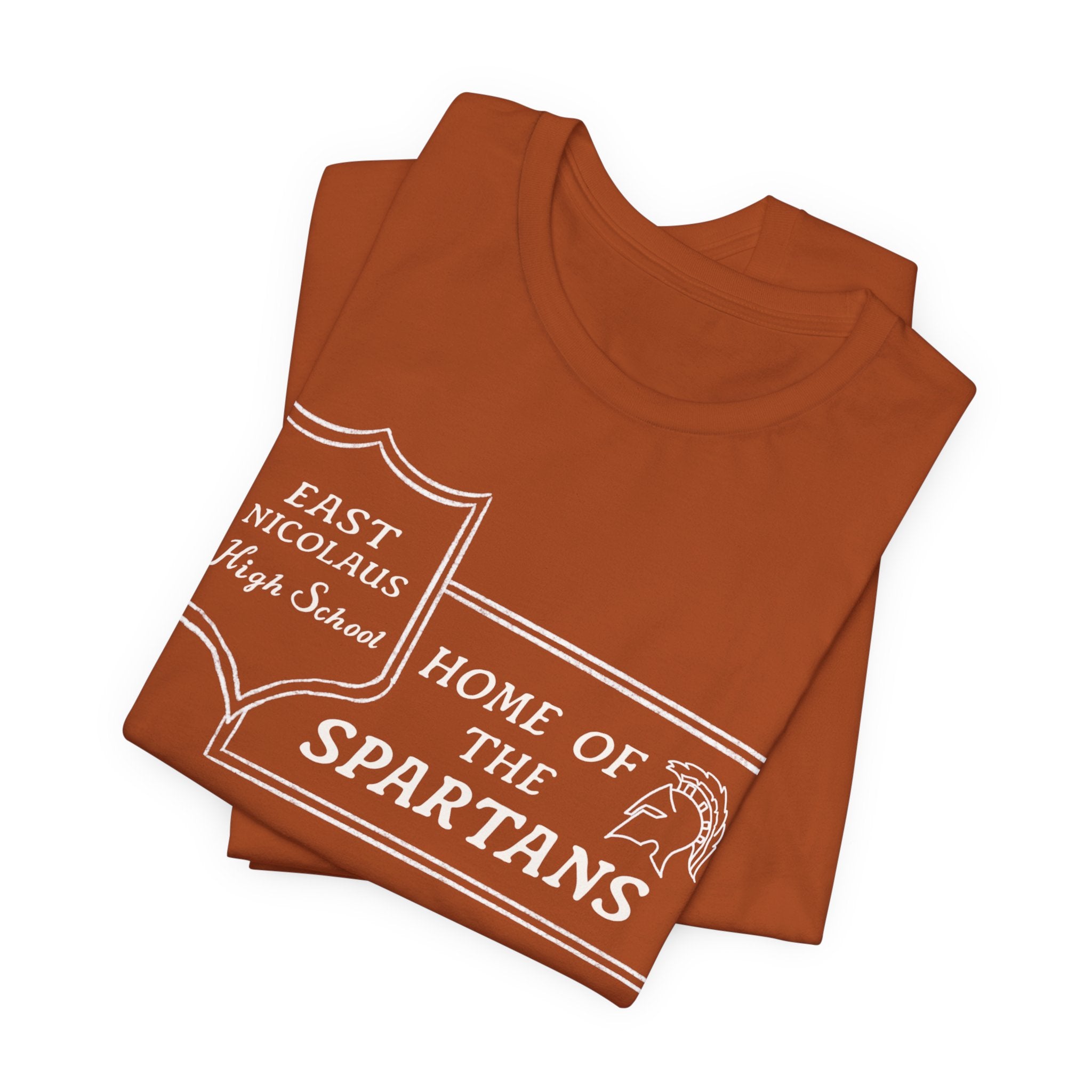 East Nicolaus Marquee Spartans High School Tee — "Home of the Spartans"