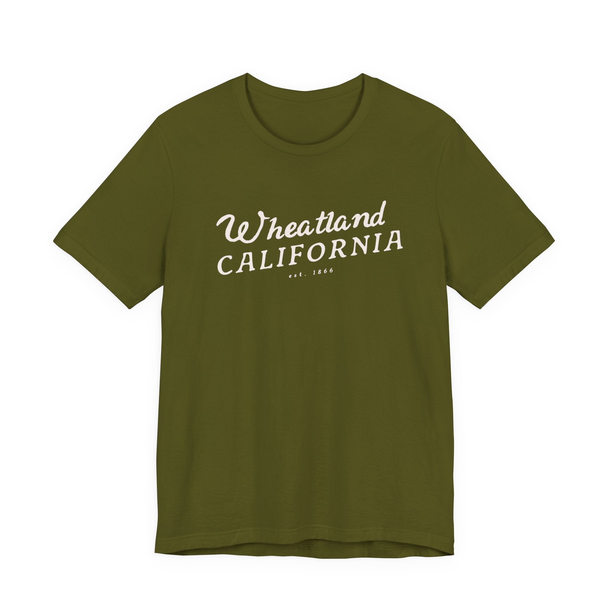 Wheatland California Vintage Script Tee — Retro Small Town Pride T-Shirt