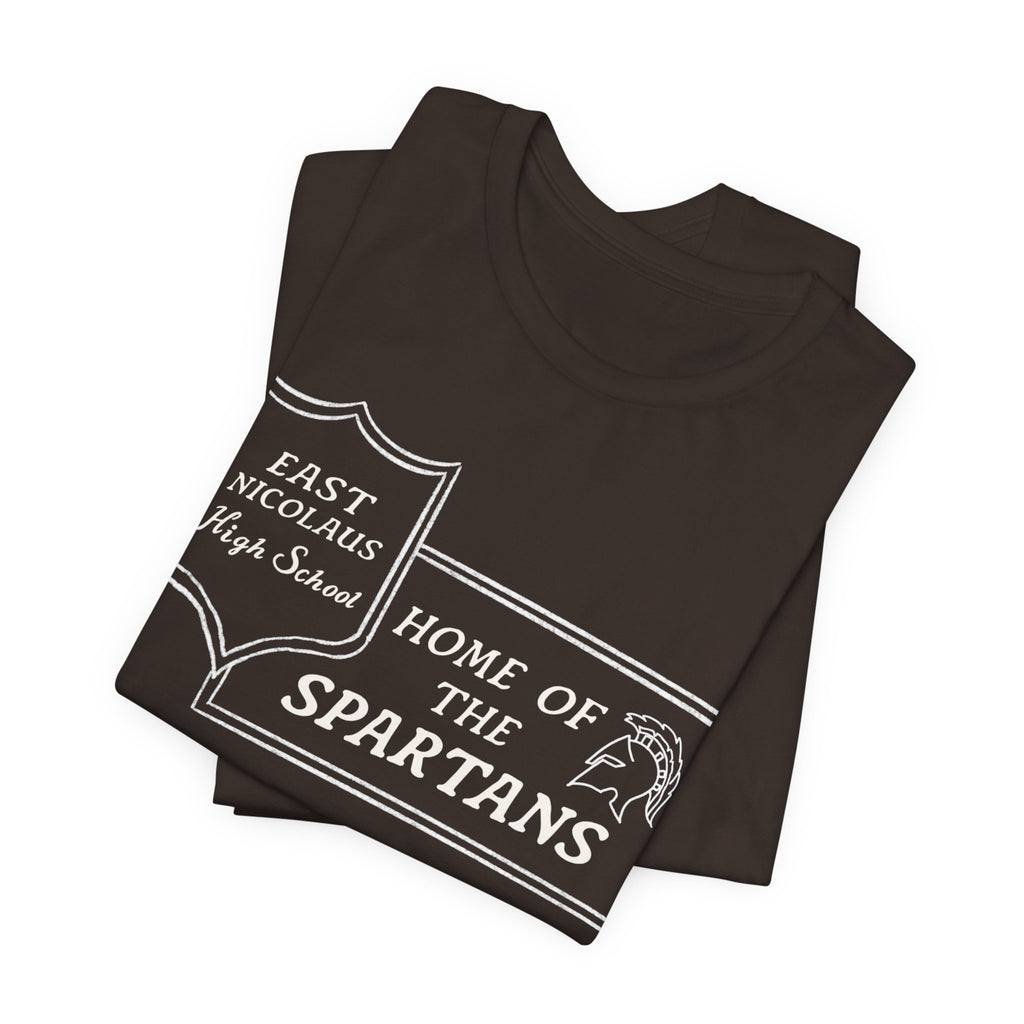 East Nicolaus Marquee Spartans High School Tee — "Home of the Spartans"