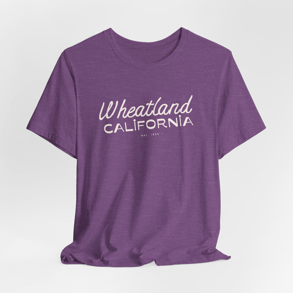 Wheatland California Retro Script Tee