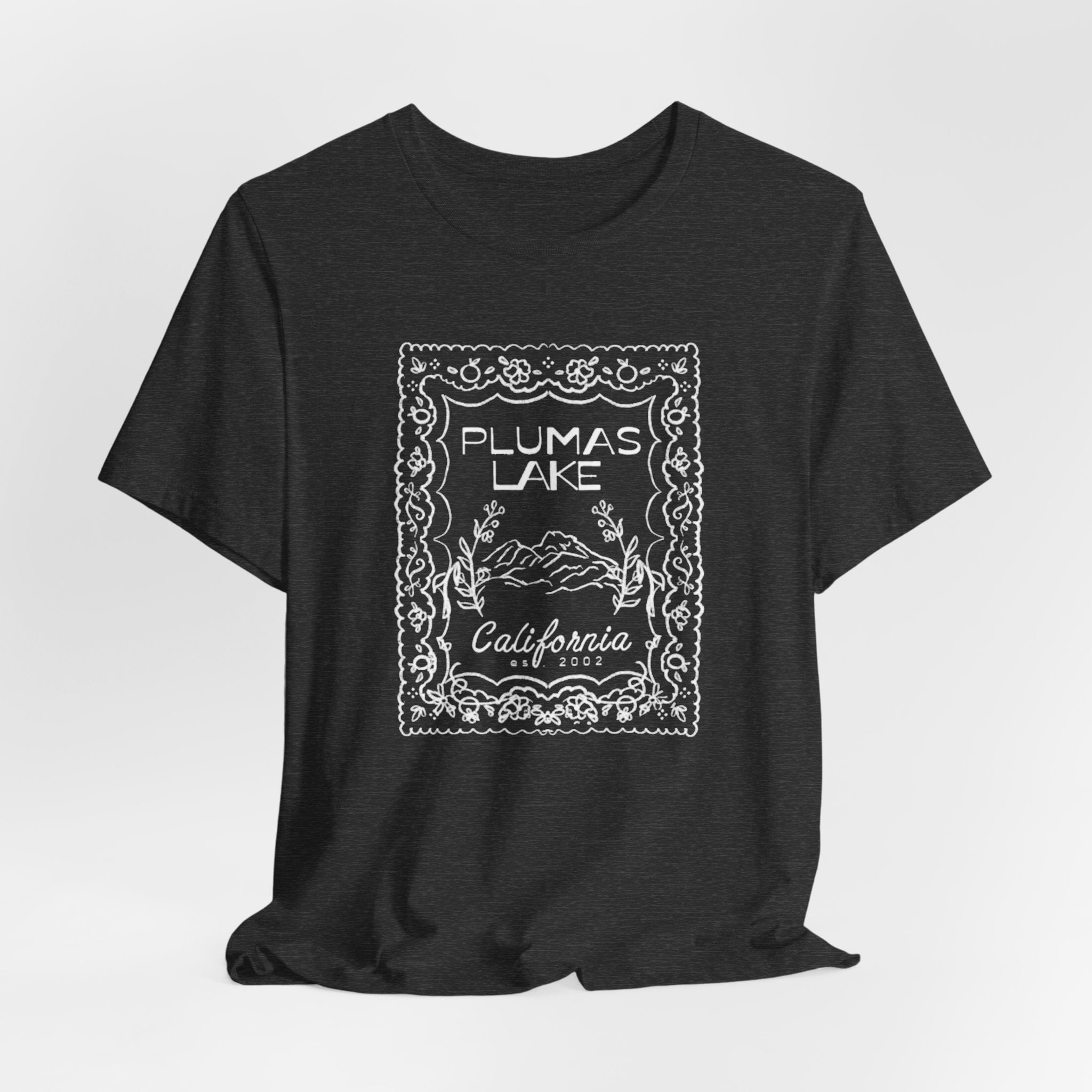 Plumas Lake Hand Drawn Stamp T‑Shirt