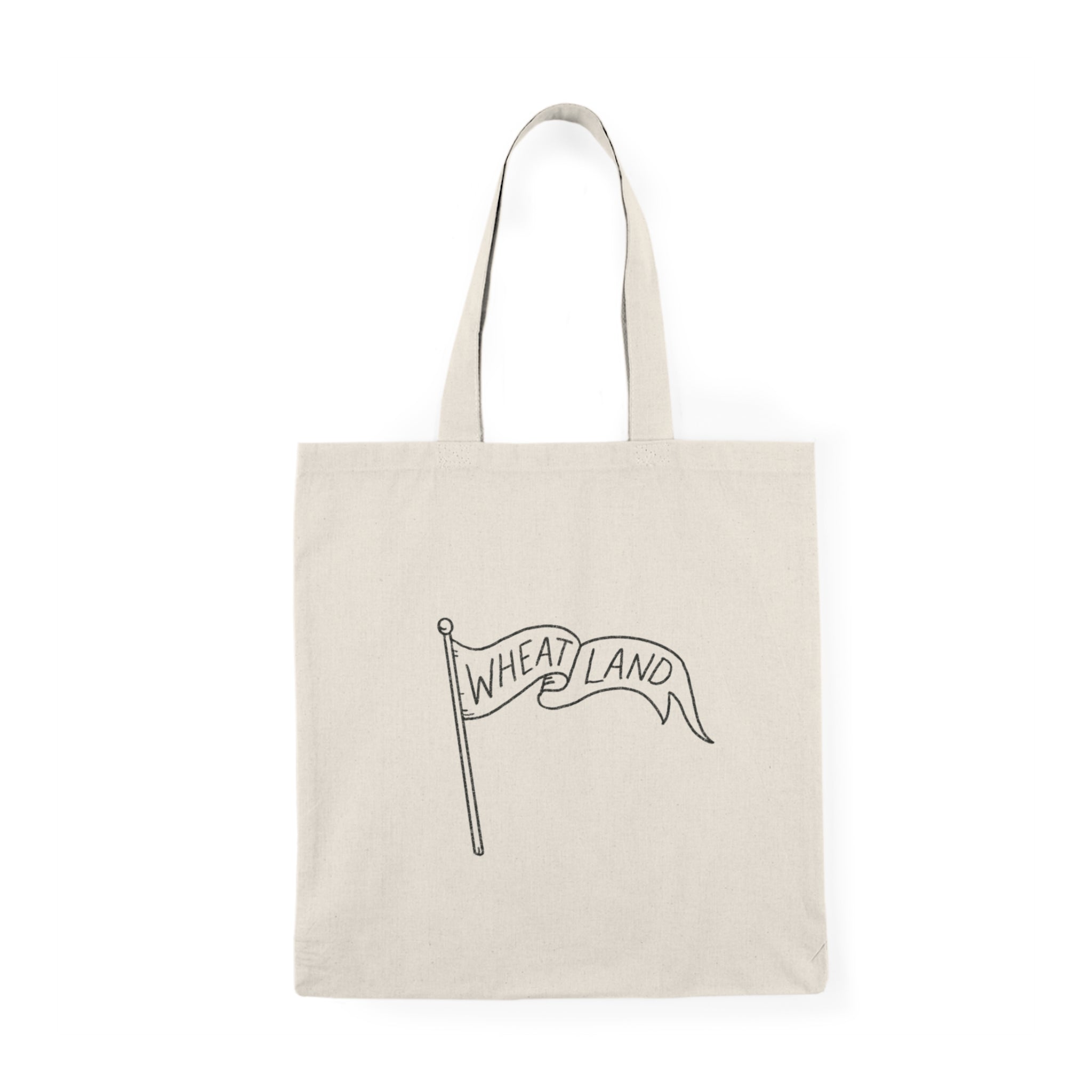 Copy of Copy of Sutter Buttes Natural Cotton Tote — Scenic Mountain Script Market Bag