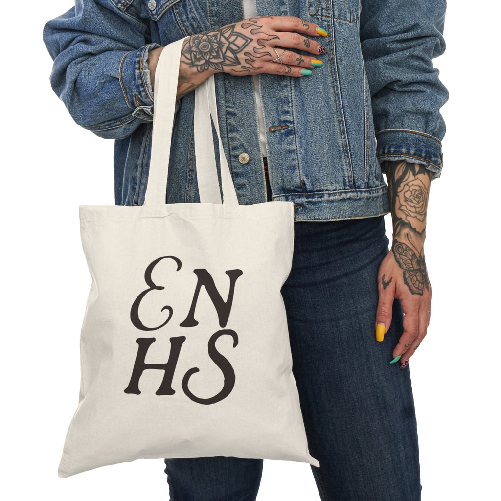 East Nicolaus Highschool ENHS Natural Cotton Tote Bag — Scenic Hand-Lettered Logo