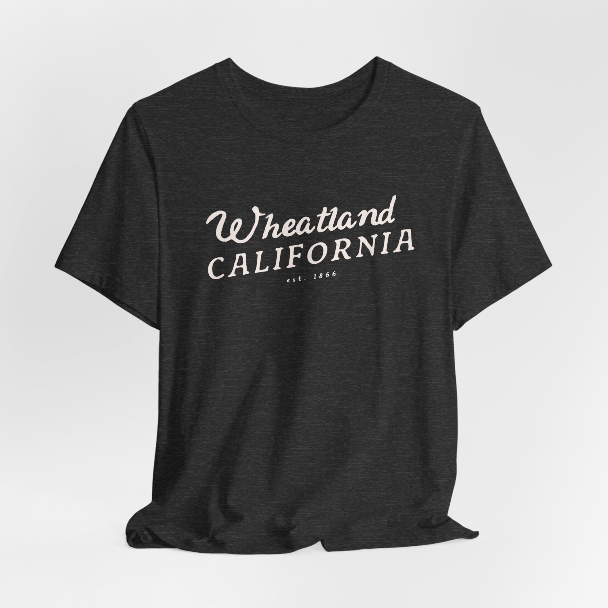 Wheatland California Vintage Script Tee — Retro Small Town Pride T-Shirt