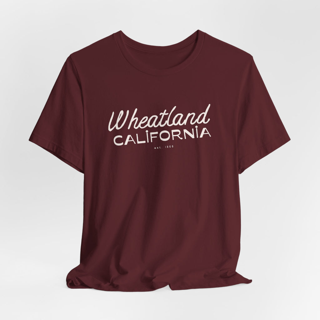 Wheatland California Retro Script Tee