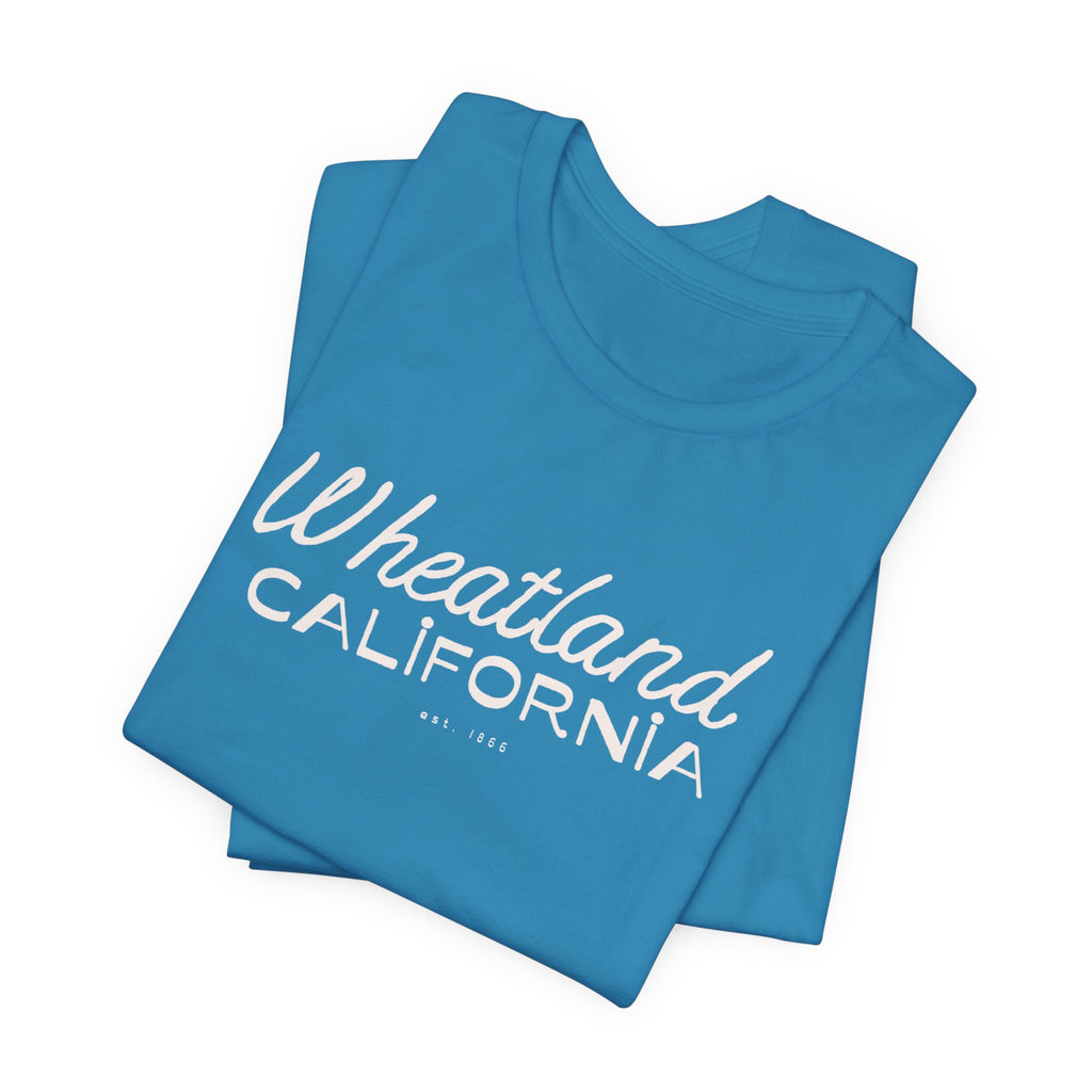 Wheatland California Retro Script Tee
