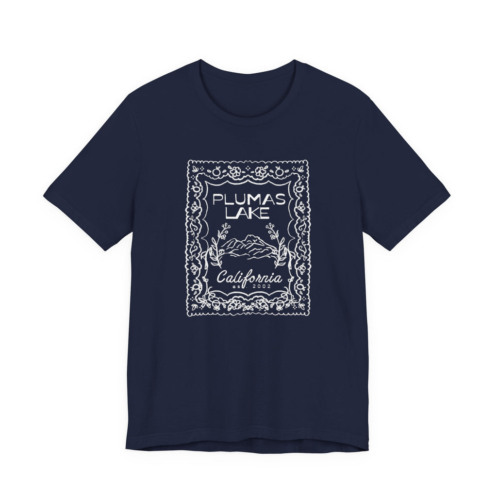 Plumas Lake Hand Drawn Stamp T‑Shirt
